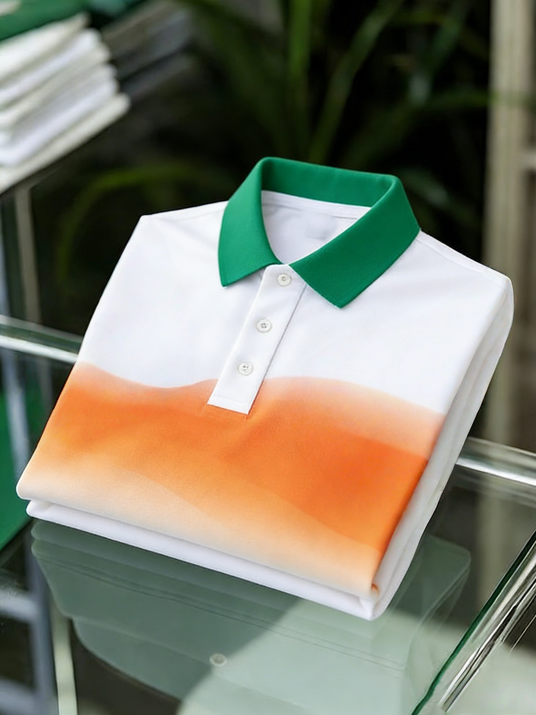 Men's Classic Business Button Short Sleeve Polo Shirt