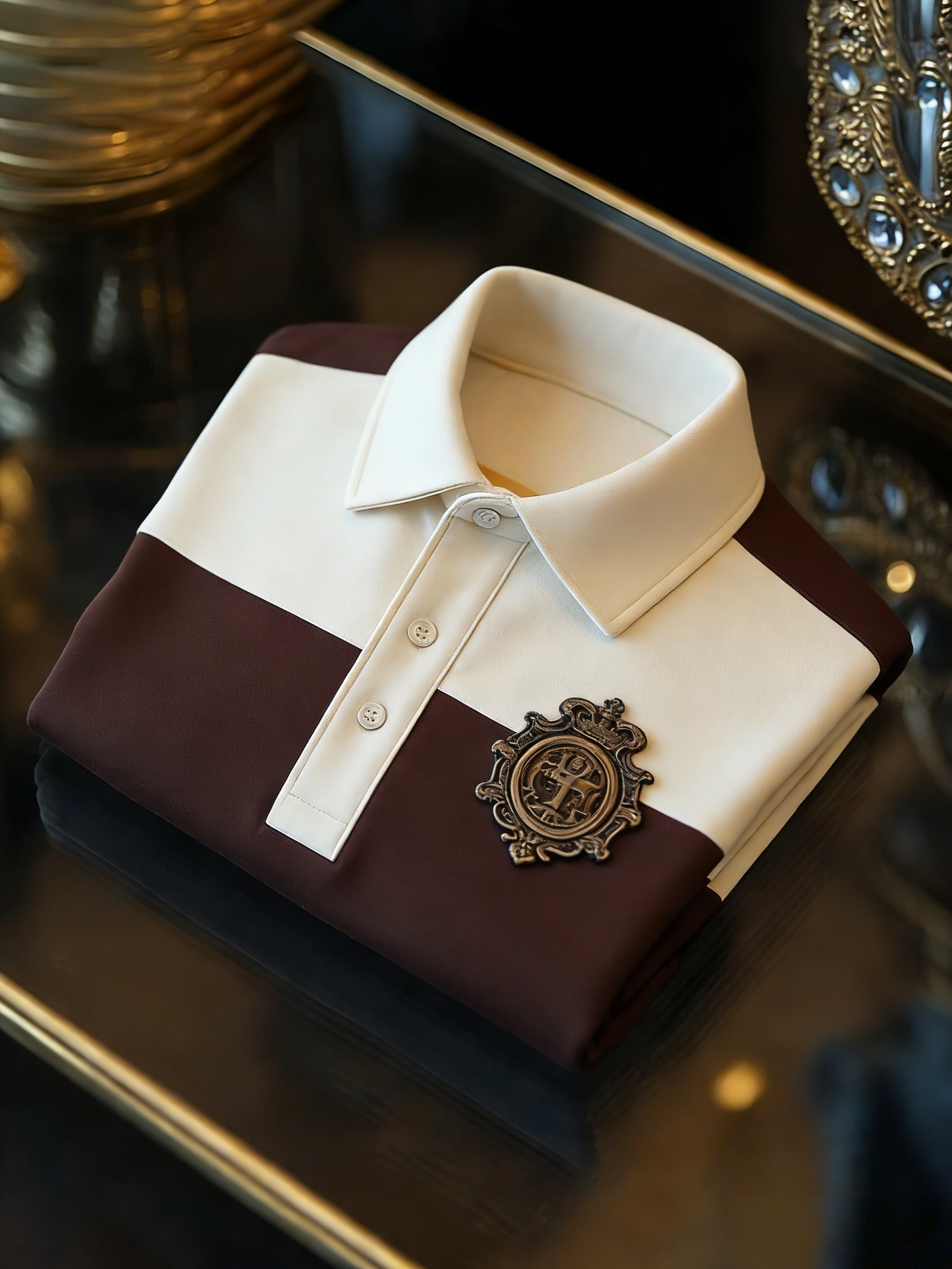 Men's Classic Business Button Short Sleeve Polo Shirt