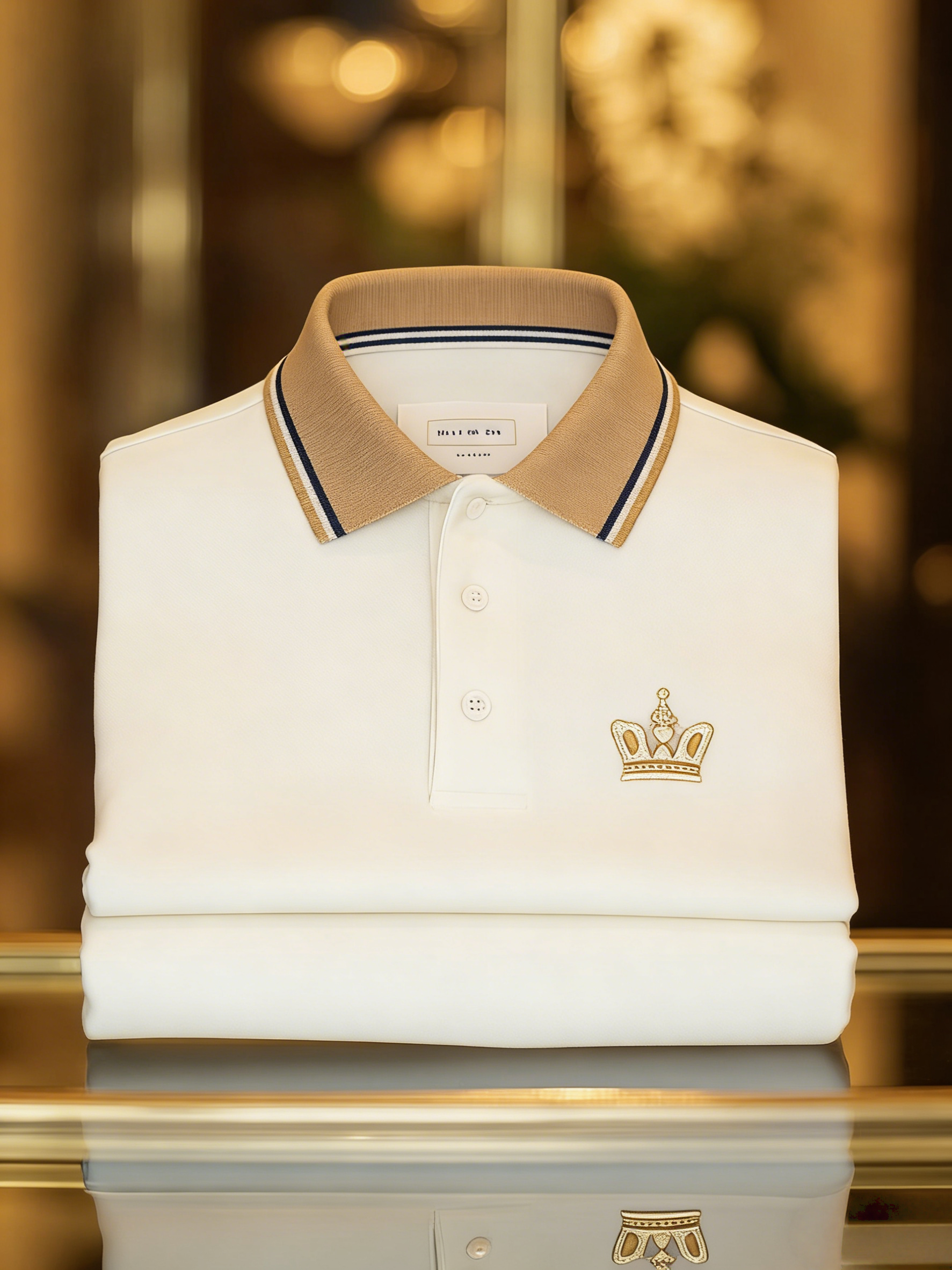 Men's Classic Business Button Short Sleeve Polo Shirt