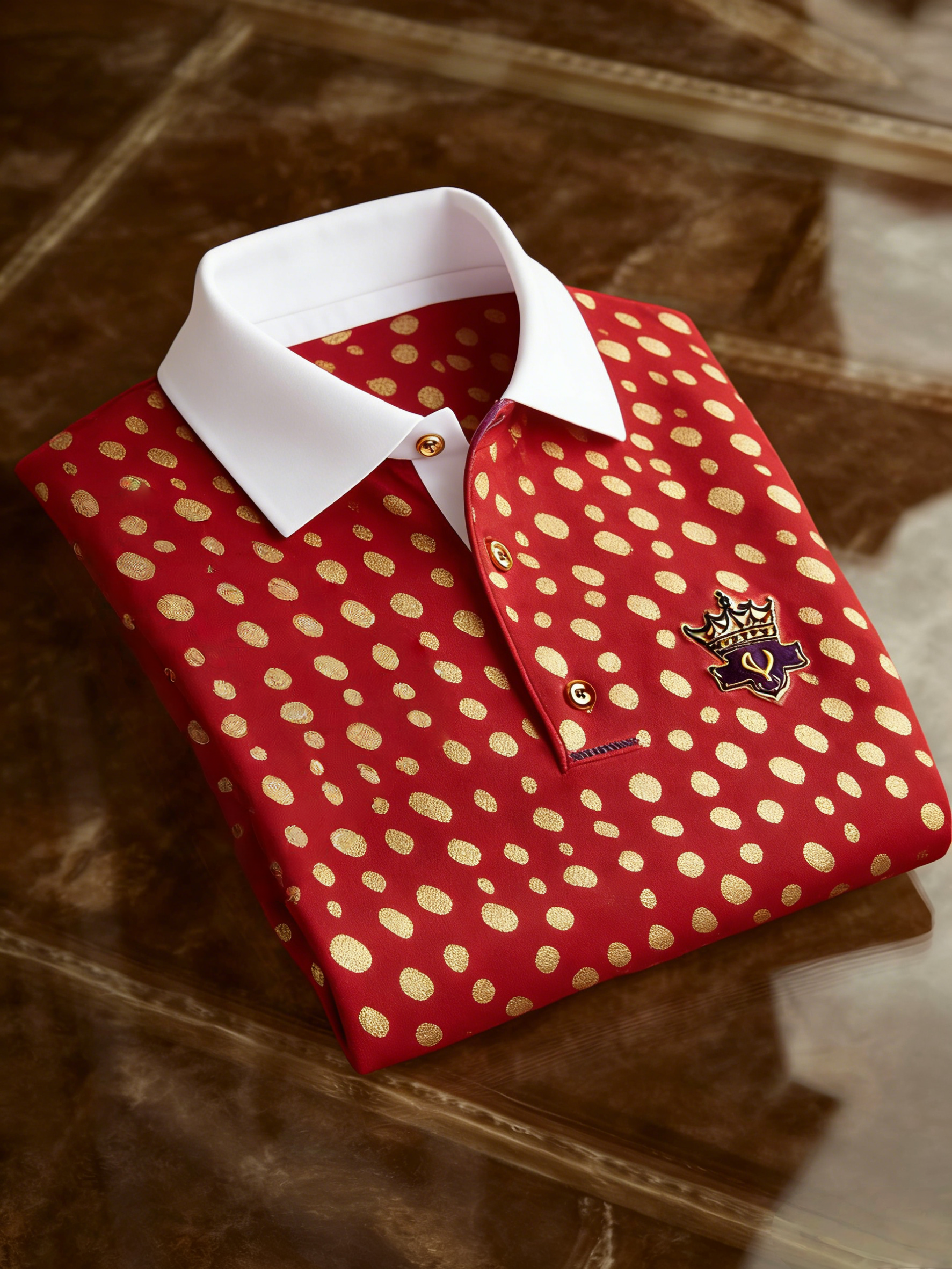 Men's Classic Business Button Short Sleeve Polo Shirt