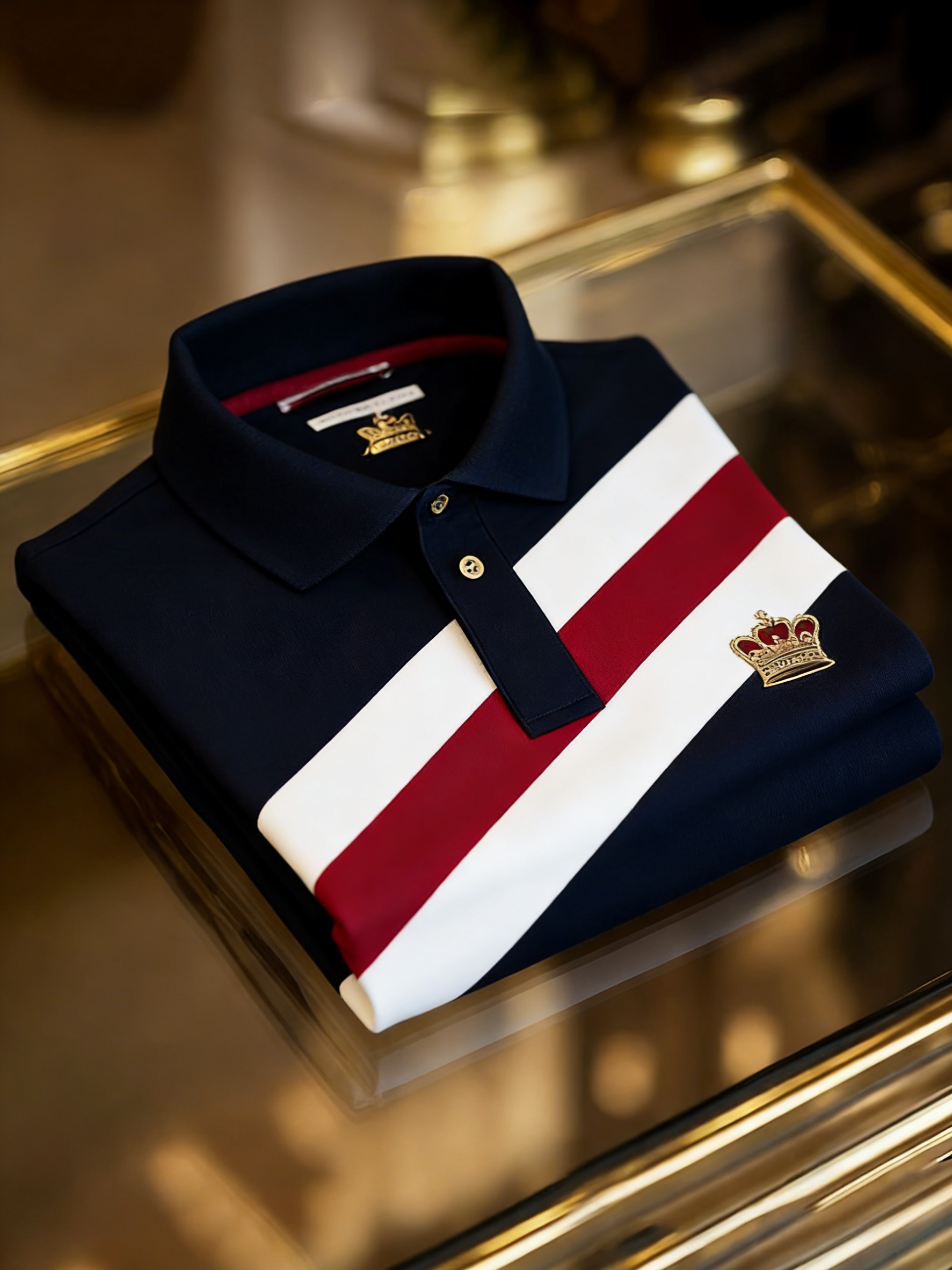 Men's Classic Business Button Short Sleeve Polo Shirt