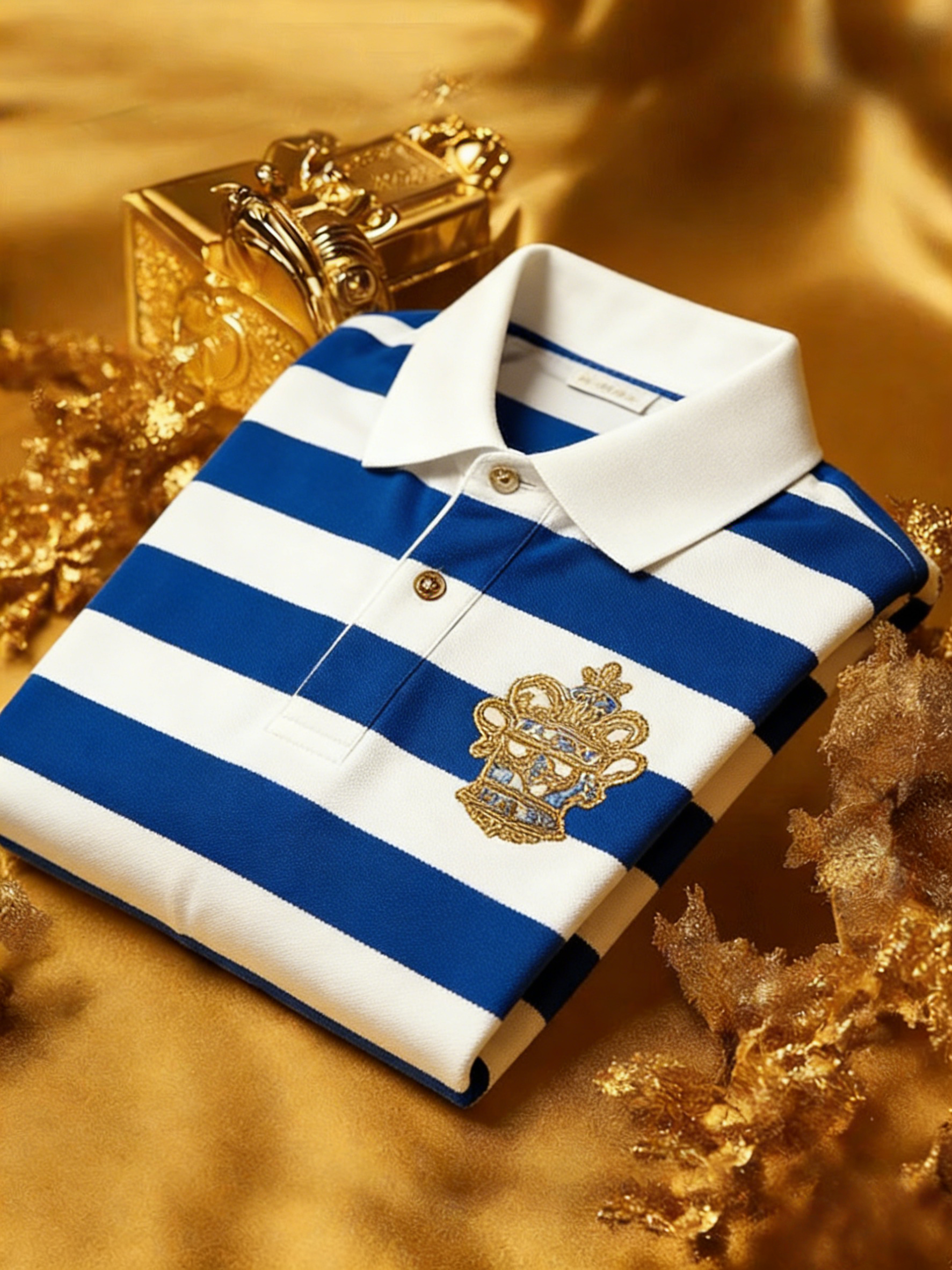 Men's Classic Business Button Short Sleeve Polo Shirt