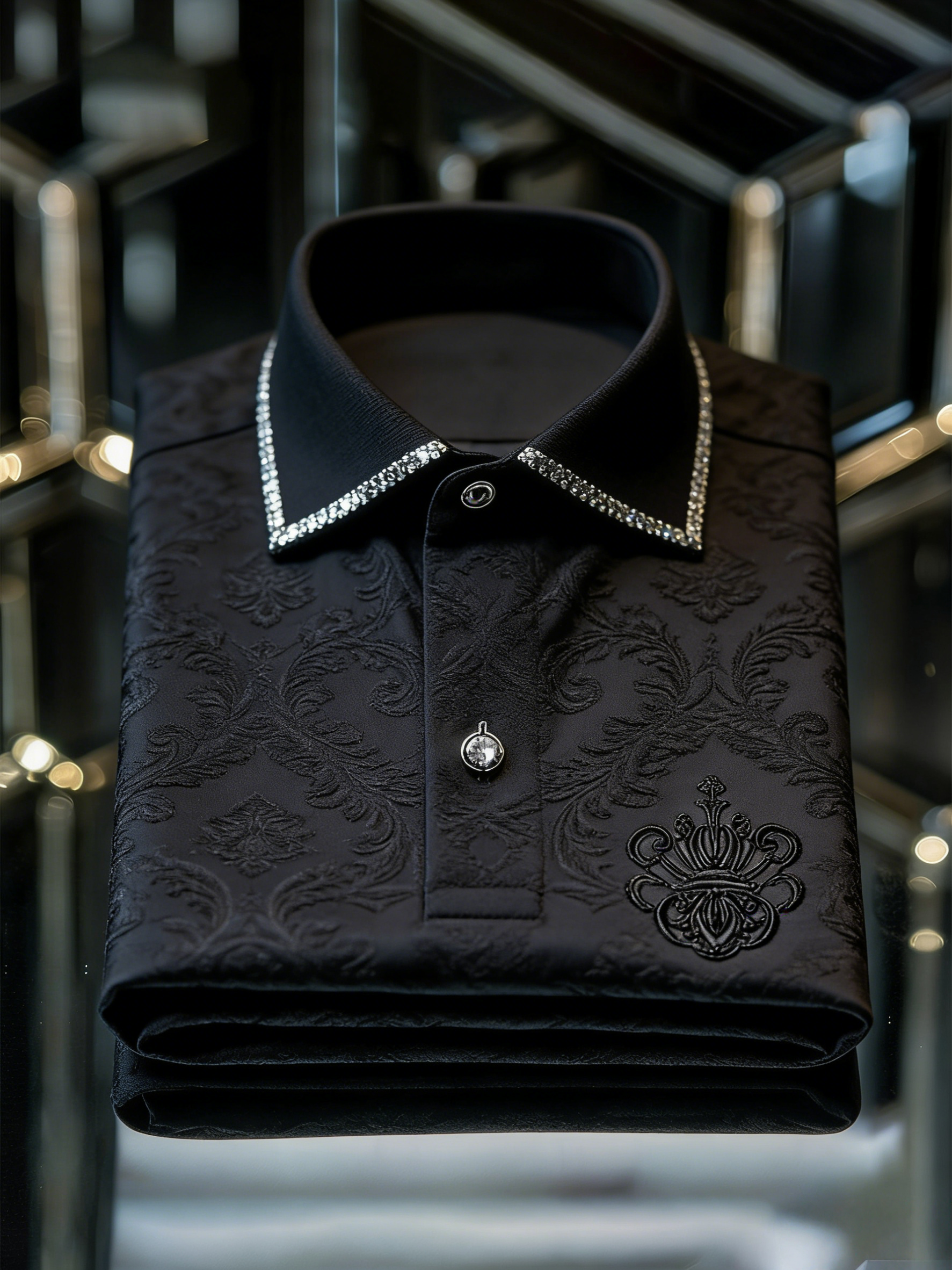 Men's Classic Business Button Short Sleeve Polo Shirt