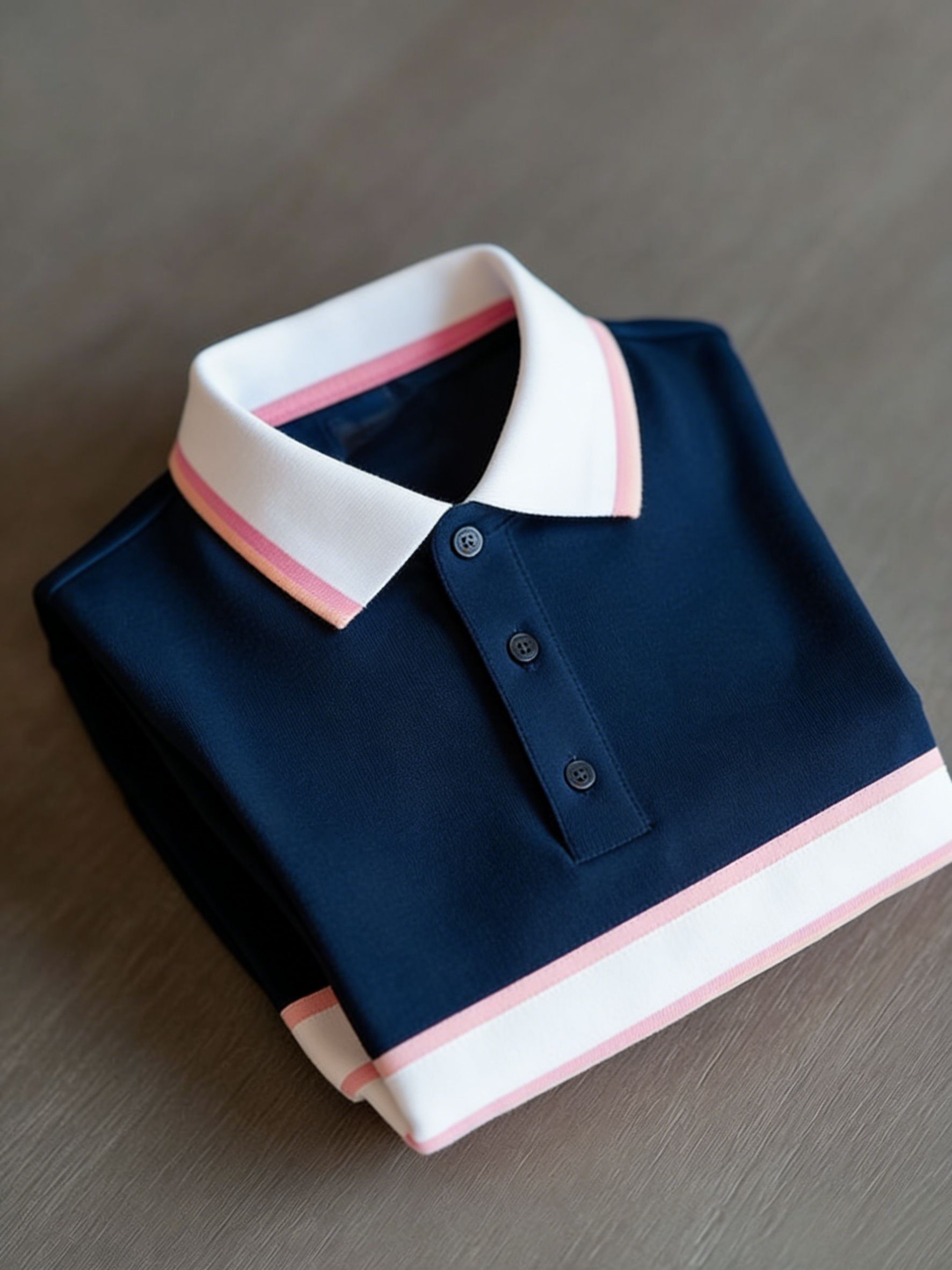 Men's Classic Business Button Short Sleeve Polo Shirt