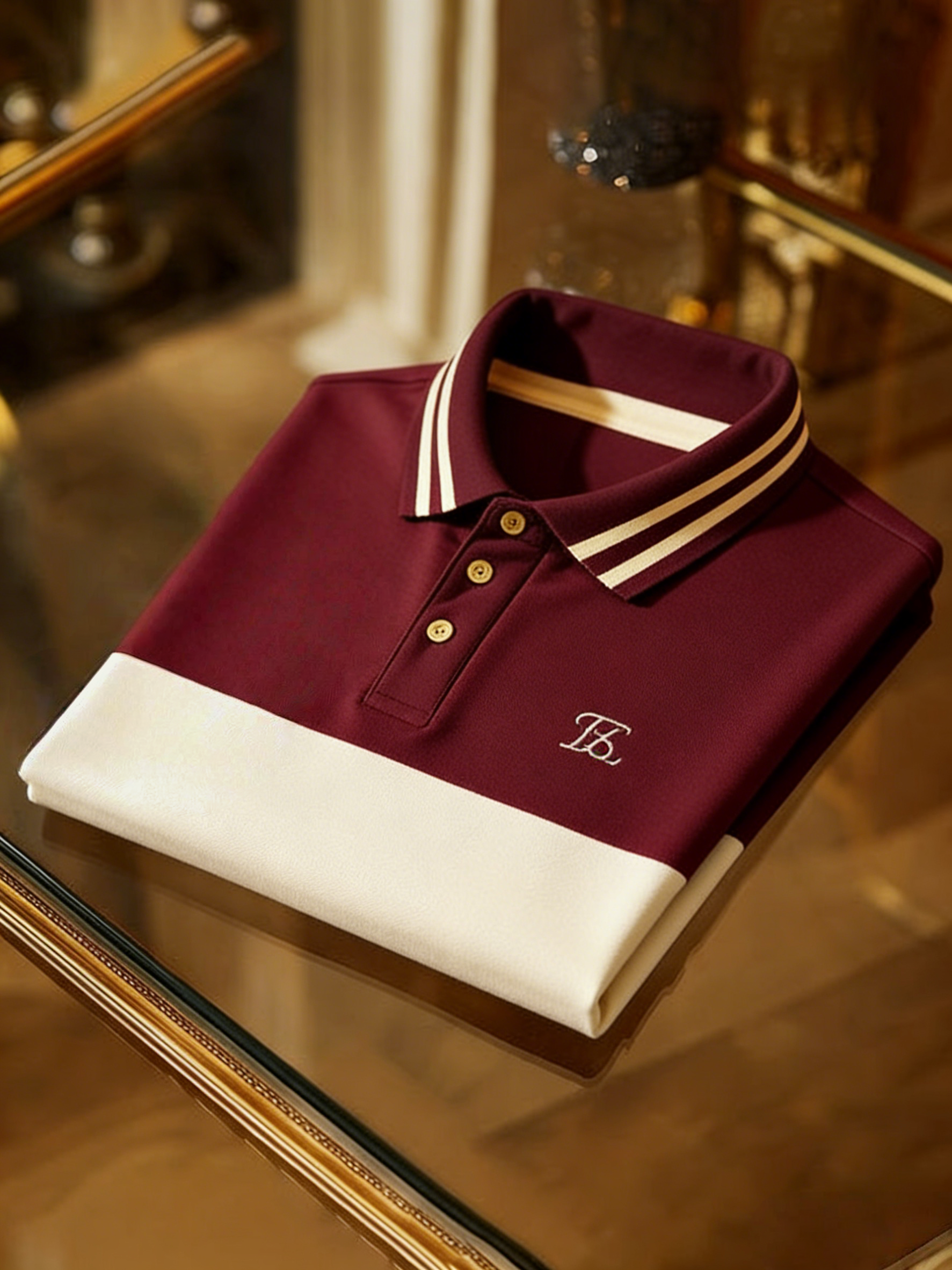 Men's Classic Business Button Short Sleeve Polo Shirt