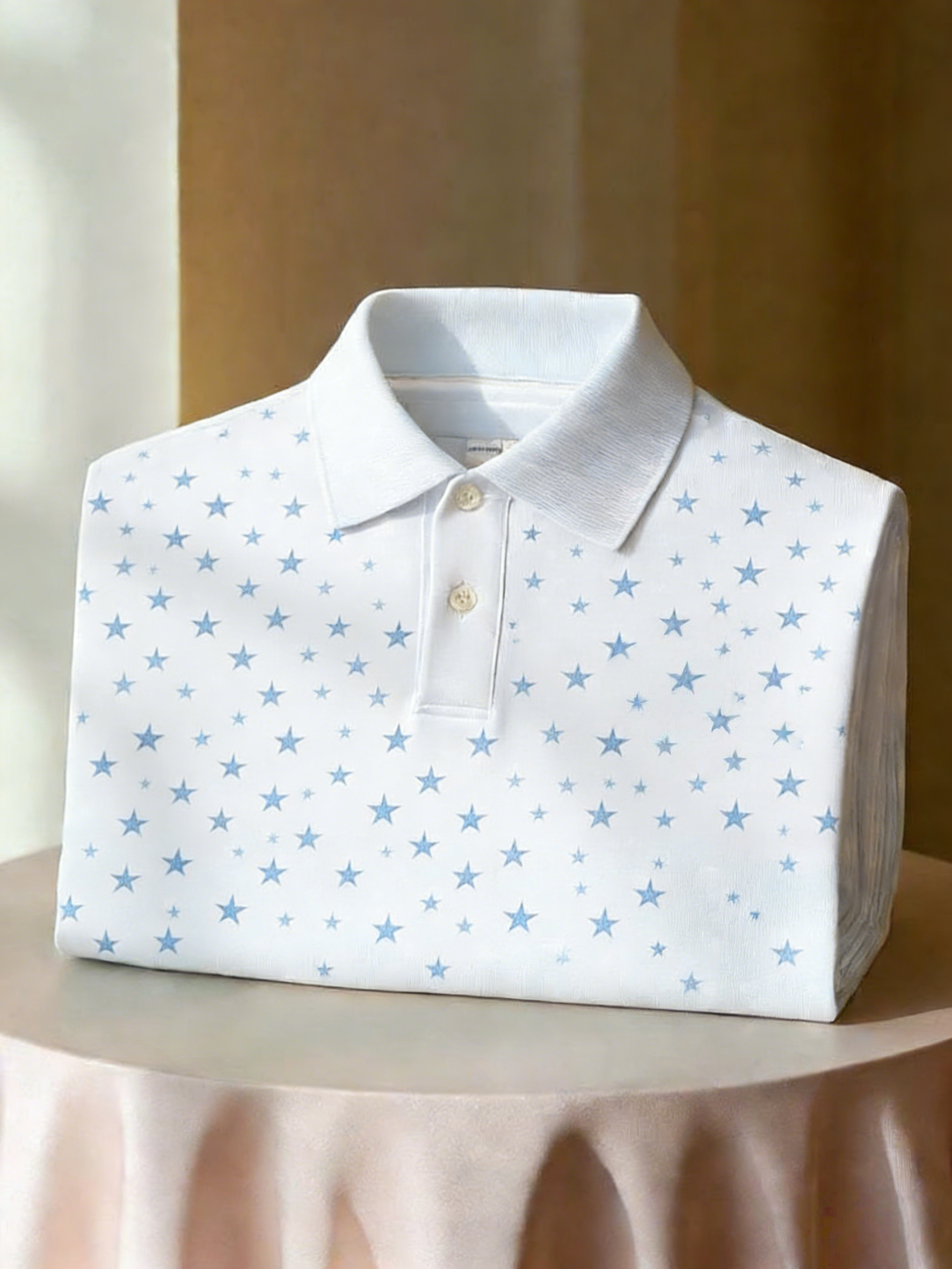 Men's Classic Business Button Short Sleeve Polo Shirt