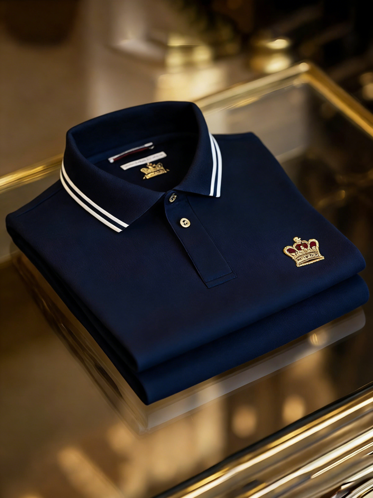 Men's Classic Business Button Short Sleeve Polo Shirt