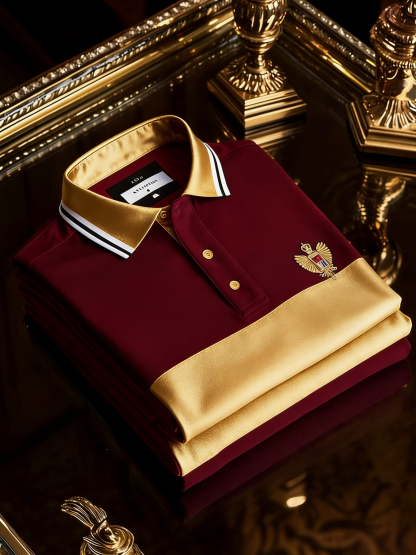 Men's Classic Business Button Short Sleeve Polo Shirt