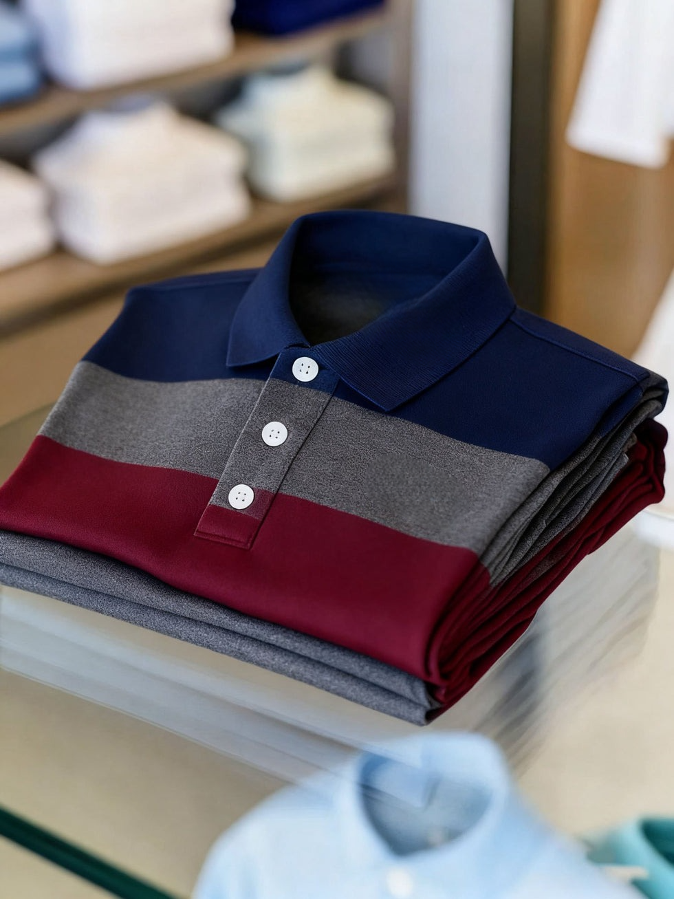 Men's Classic Business Button Short Sleeve Polo Shirt