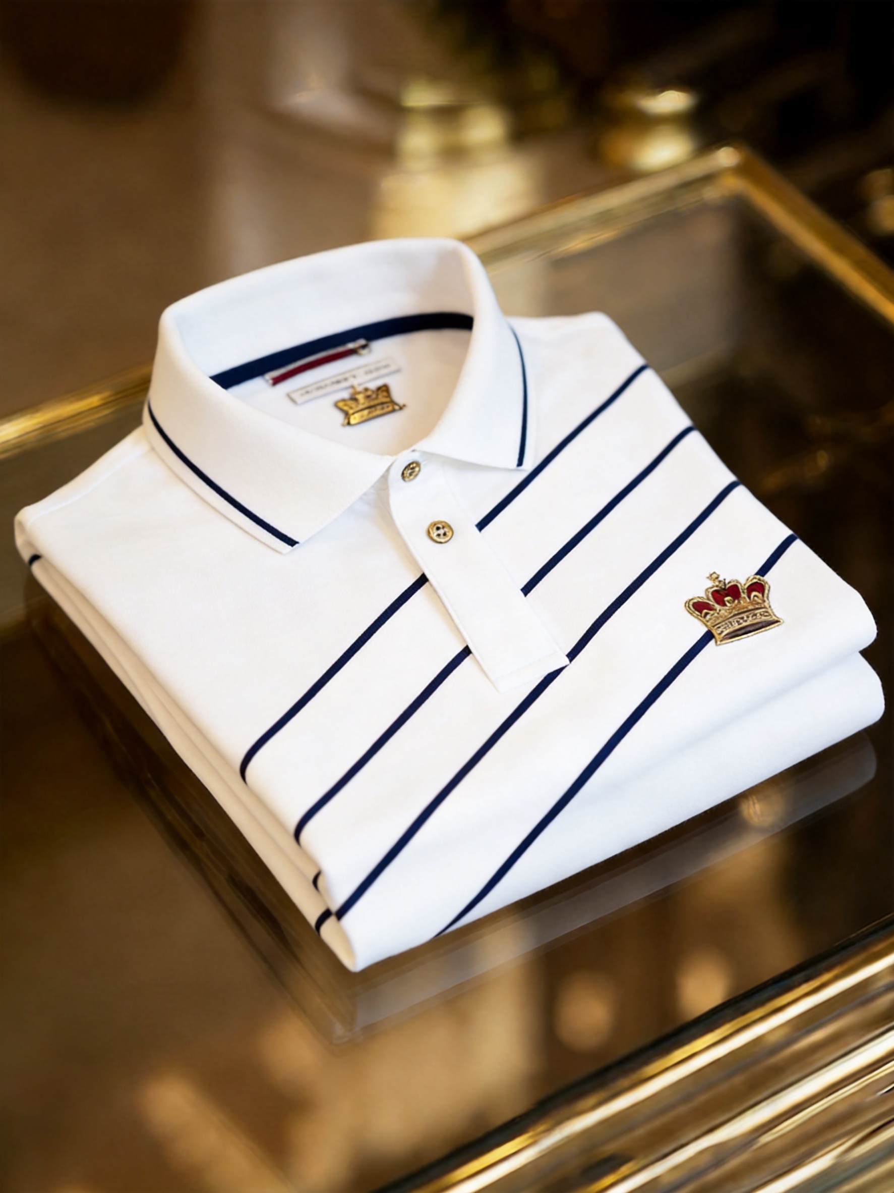 Men's Classic Business Button Short Sleeve Polo Shirt