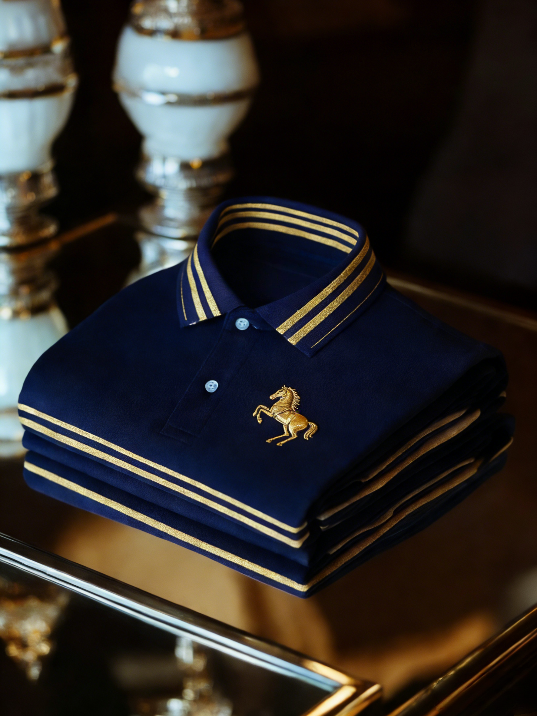 Men's Classic Business Button Short Sleeve Polo Shirt