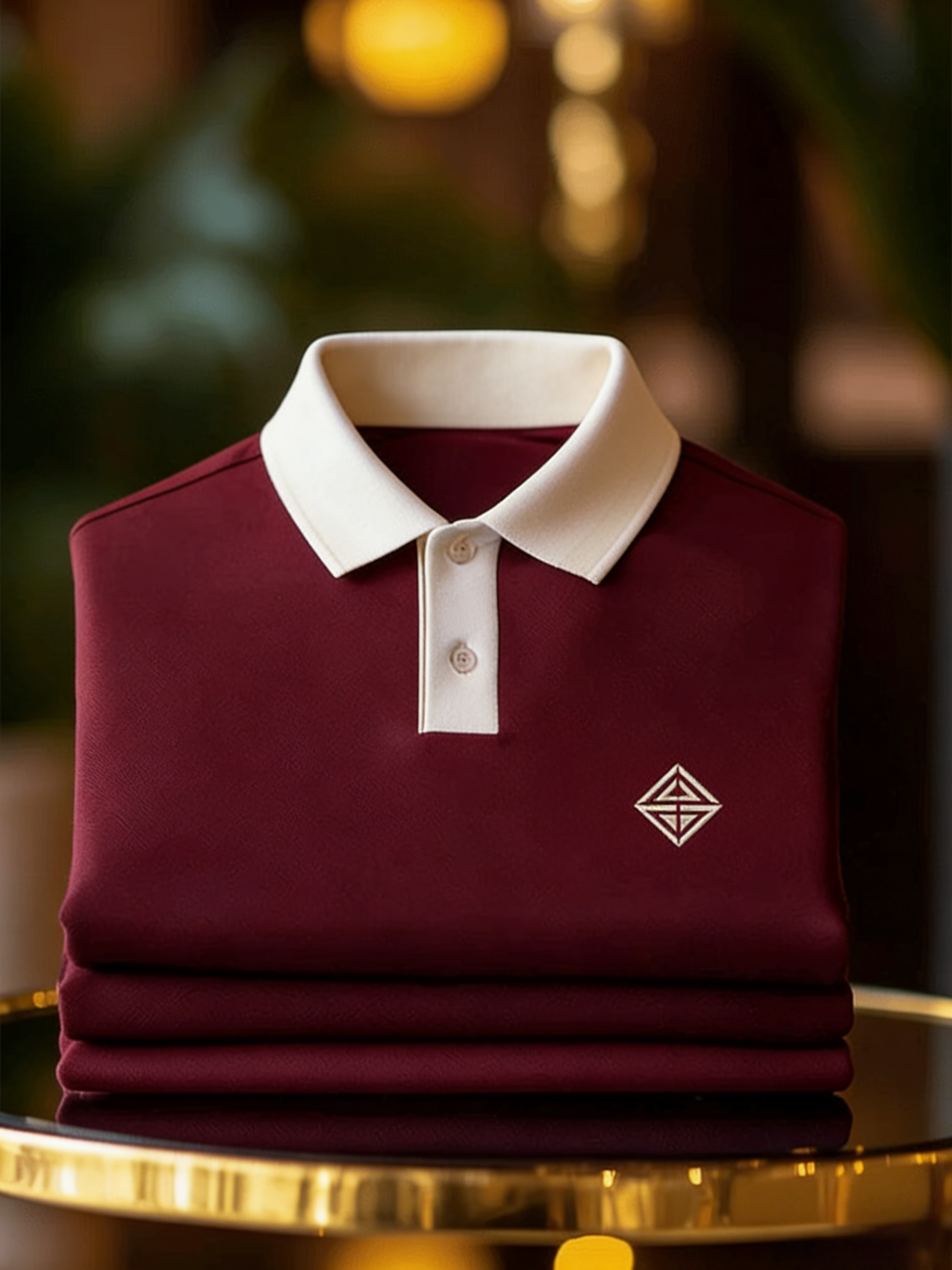 Men's Classic Business Button Short Sleeve Polo Shirt