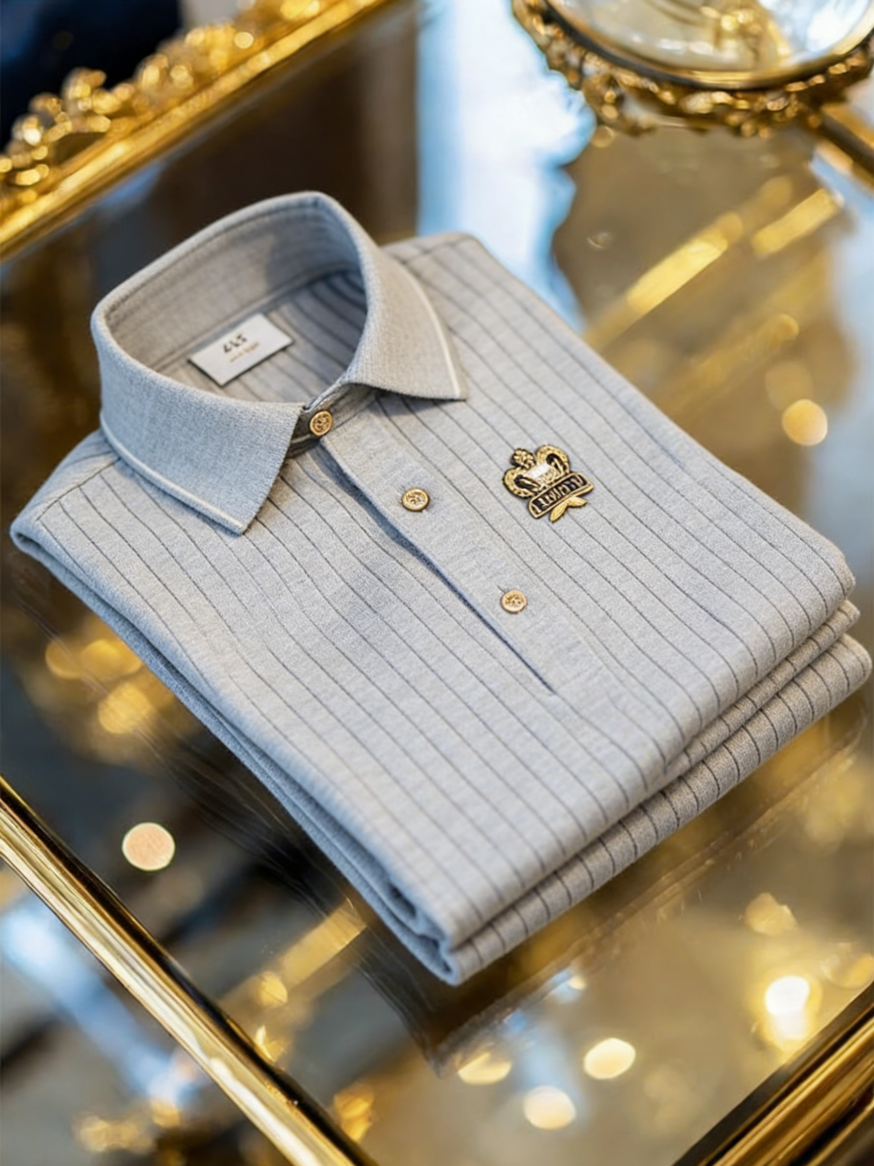 Men's Classic Business Button Short Sleeve Polo Shirt