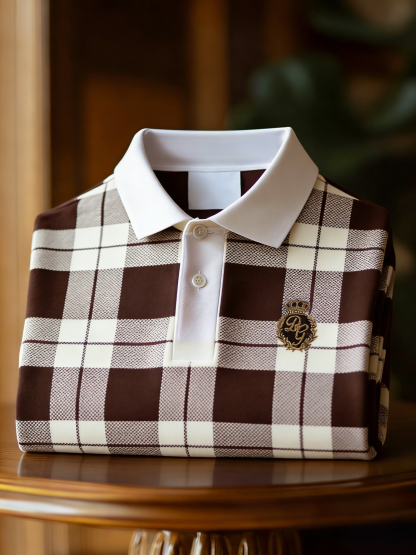 Men's Classic Business Button Short Sleeve Polo Shirt