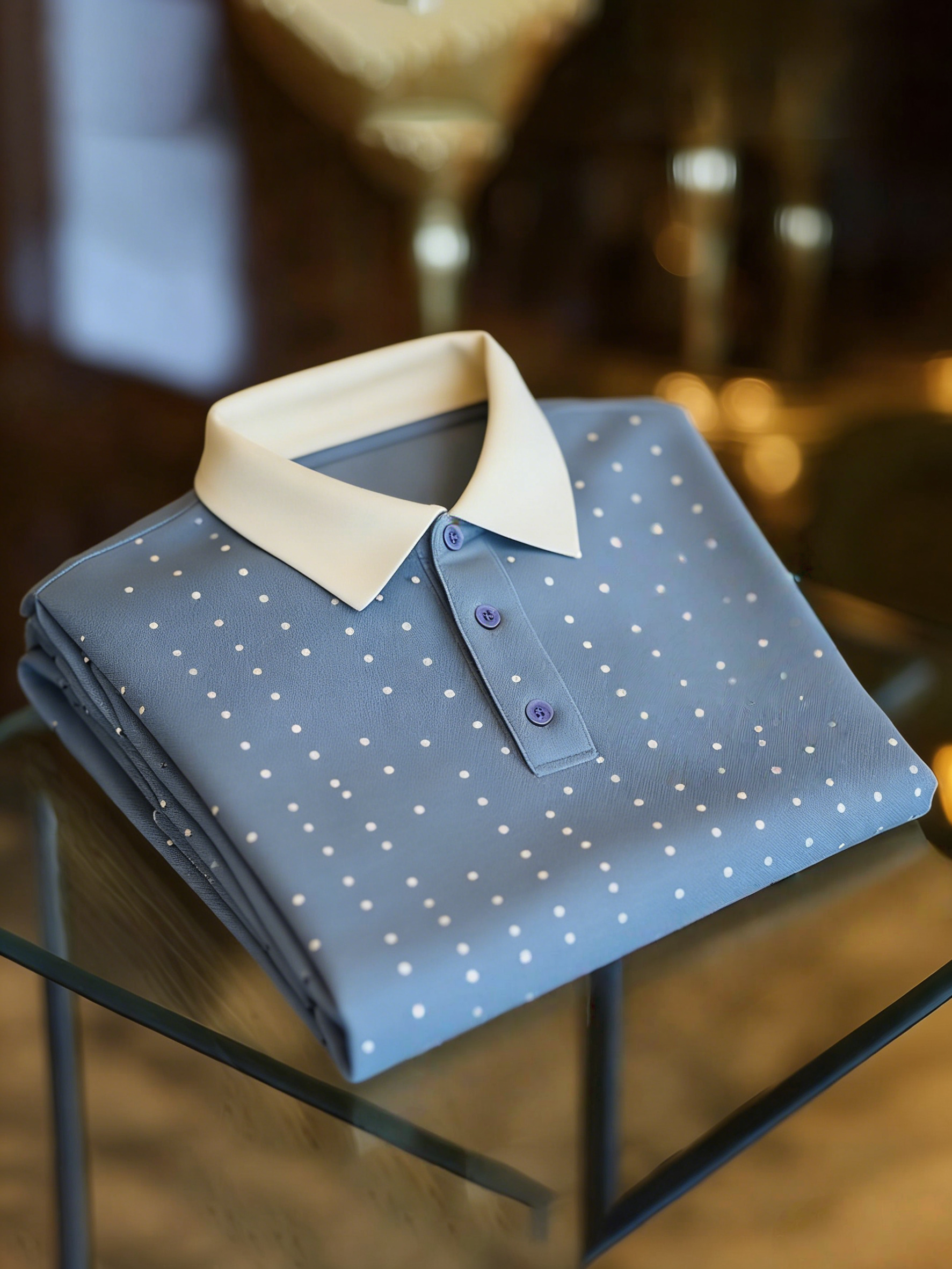 Men's Classic Business Button Short Sleeve Polo Shirt