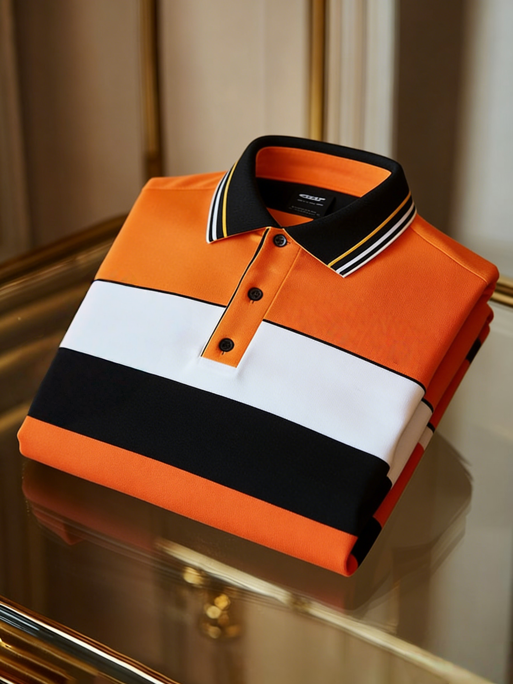 Men's Classic Business Button Short Sleeve Polo Shirt