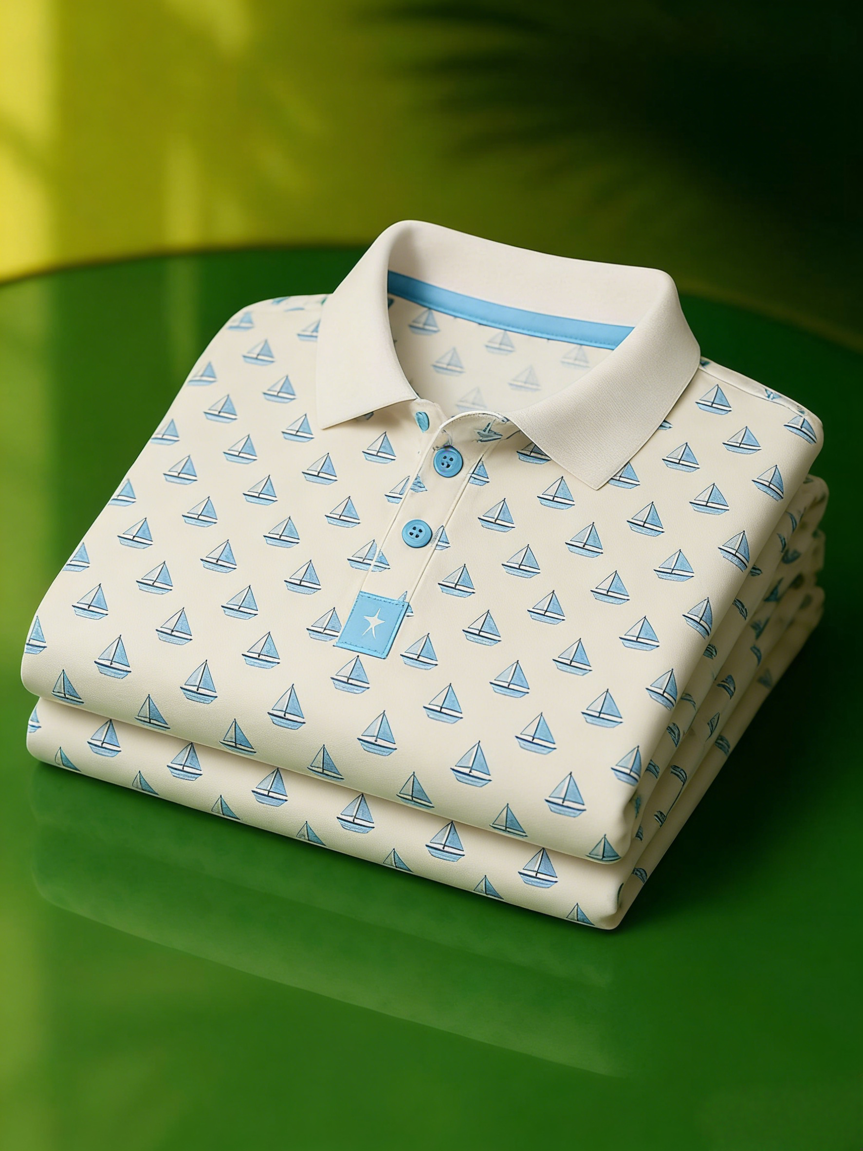 Men's Classic Business Button Short Sleeve Polo Shirt