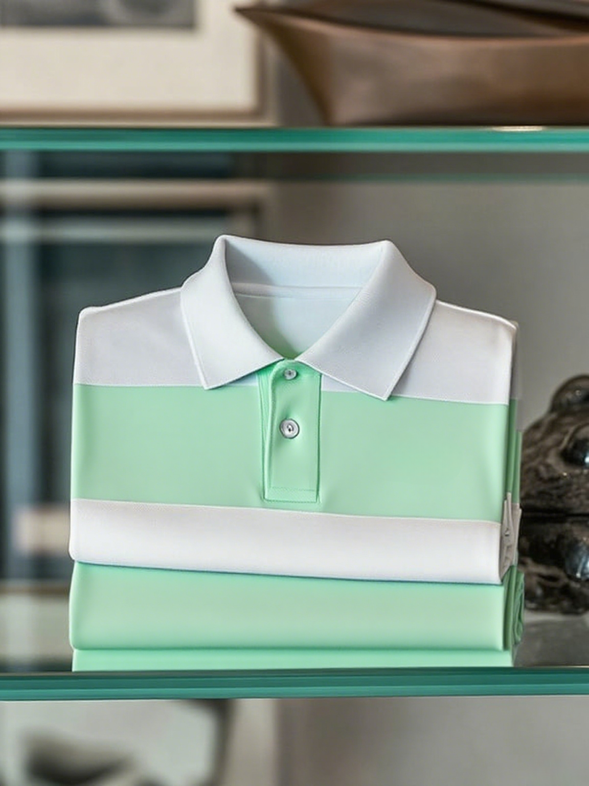 Men's Classic Business Button Short Sleeve Polo Shirt