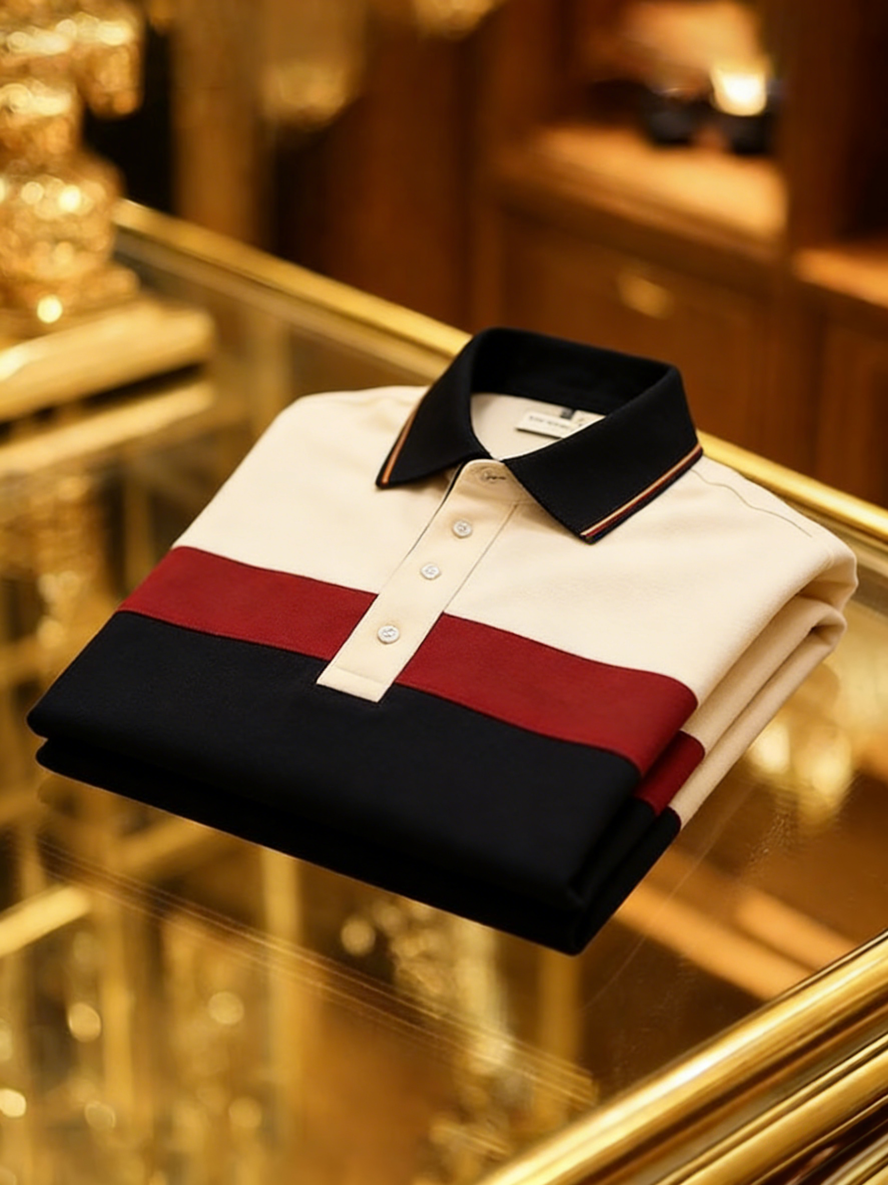 Men's Classic Business Button Short Sleeve Polo Shirt