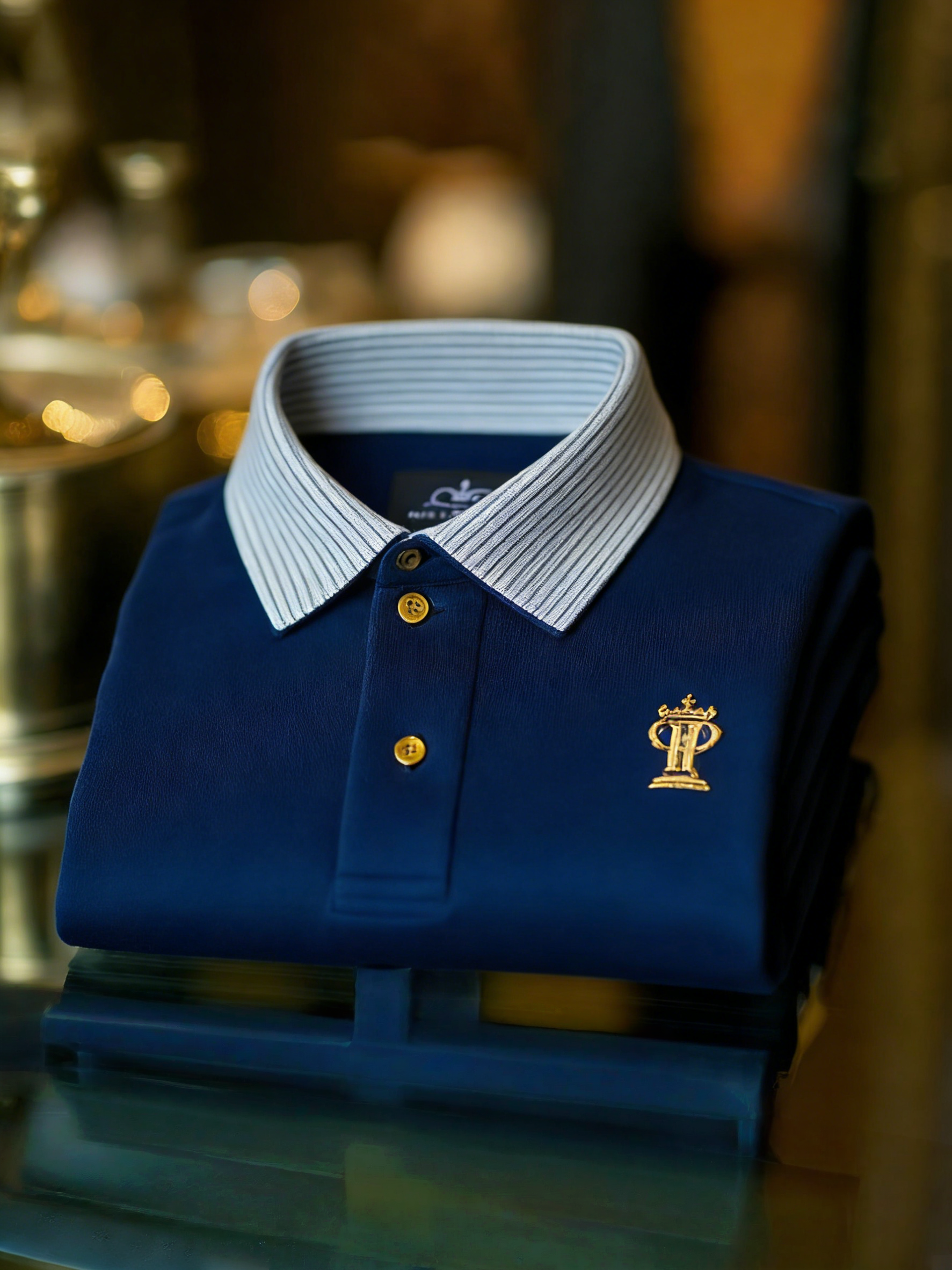 Men's Classic Business Button Short Sleeve Polo Shirt