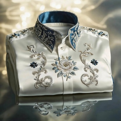 Luxury Premium High Elasticity Shirt Business Casual Out Vacation Long Sleeve Shirt