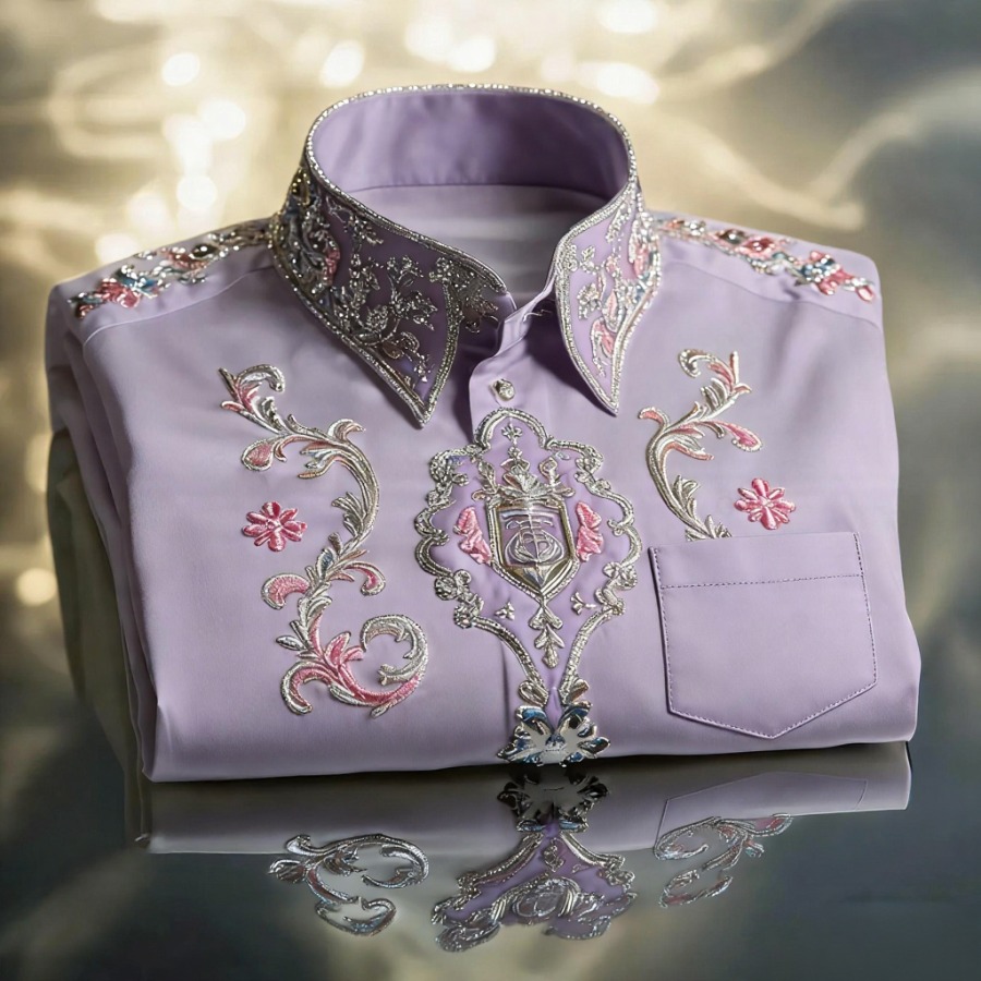 Luxury Premium High Elasticity Shirt Business Casual Out Vacation Long Sleeve Shirt