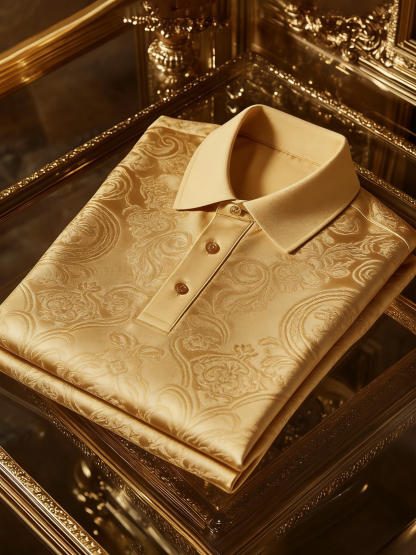 Men's Classic Business Button Short Sleeve Polo Shirt