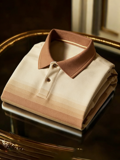 Men's Classic Business Button Short Sleeve Polo Shirt