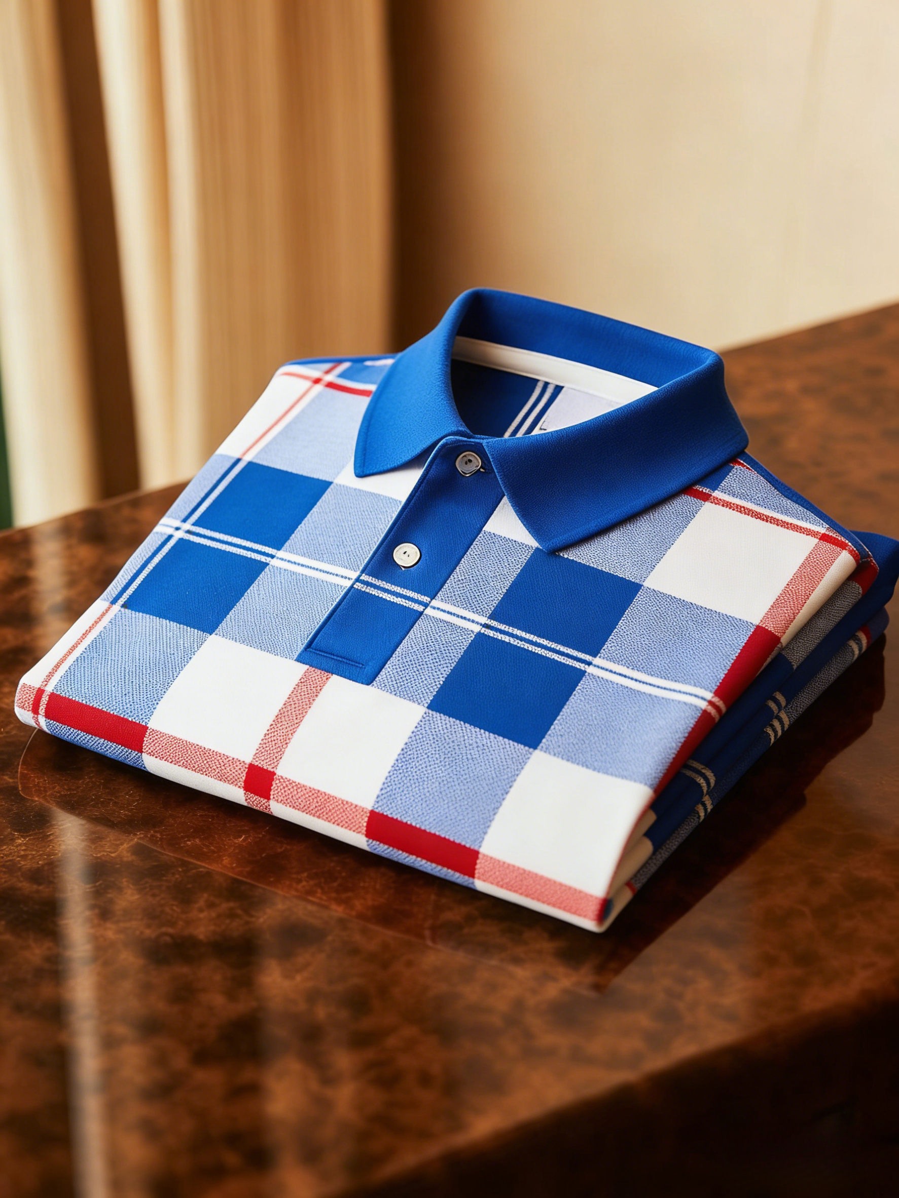 Men's Classic Business Button Short Sleeve Polo Shirt