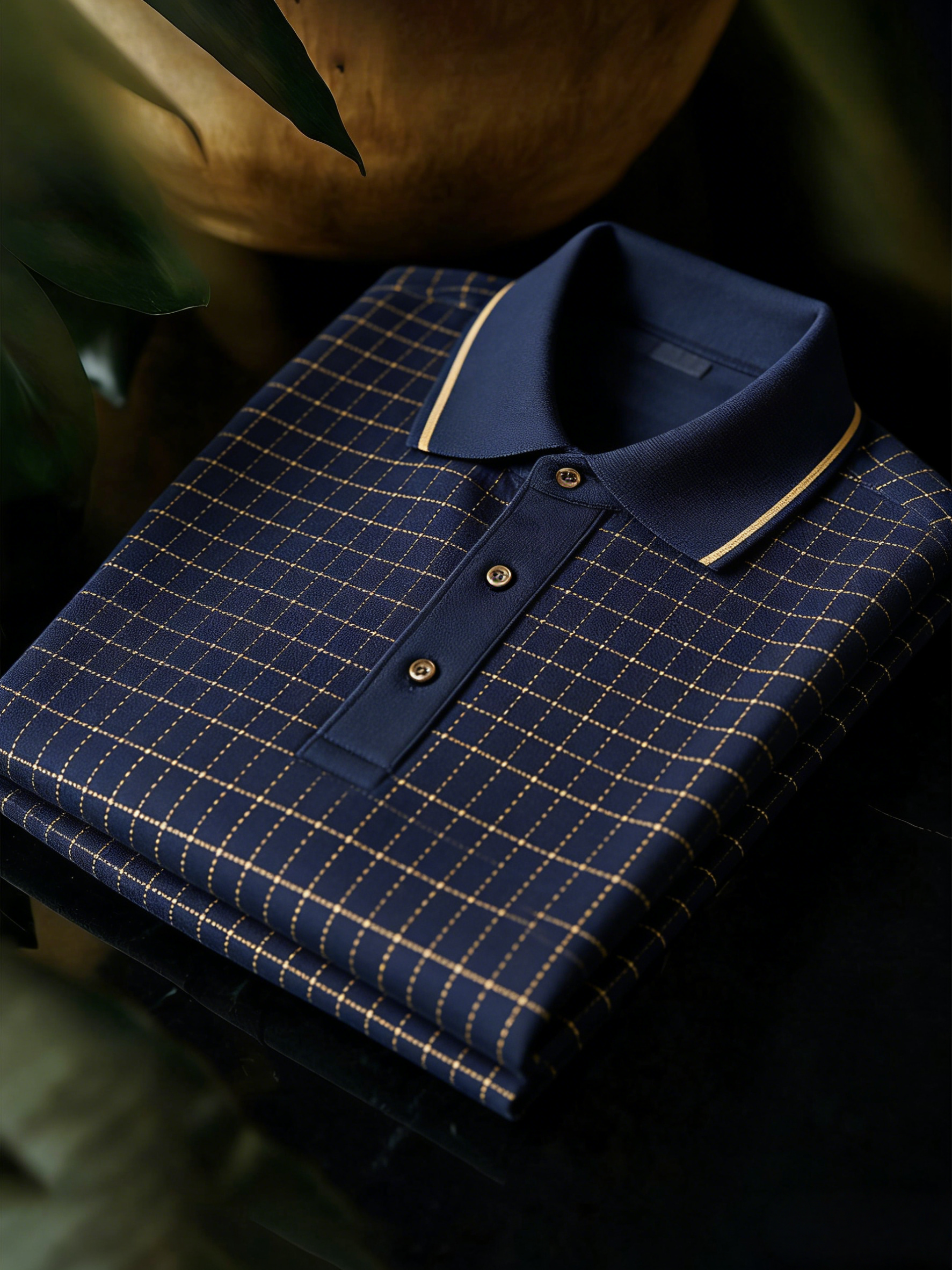 Men's Classic Business Button Short Sleeve Polo Shirt