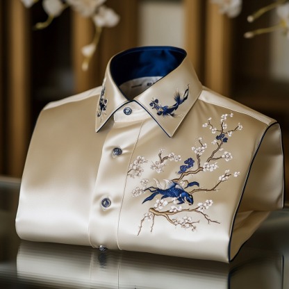 High end comfortable business leisure vacation long sleeve shirt