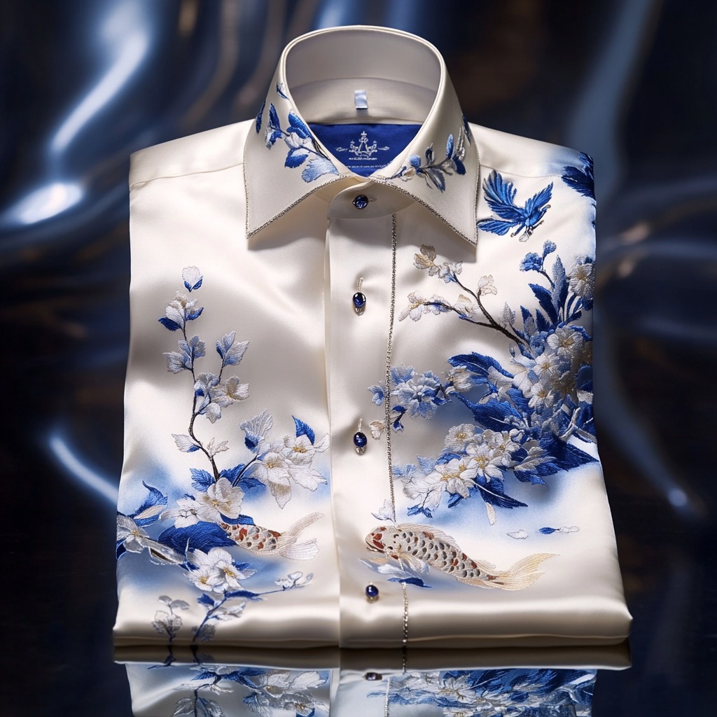 High end comfortable business leisure vacation long sleeve shirt