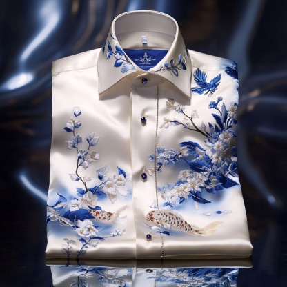 High end comfortable business leisure vacation long sleeve shirt