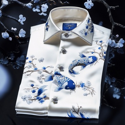 High end comfortable business leisure vacation long sleeve shirt