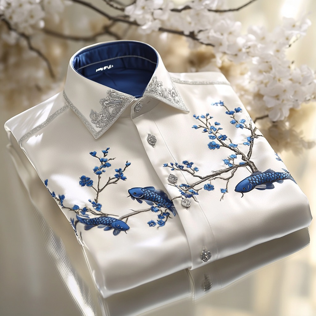 High end comfortable business leisure vacation long sleeve shirt