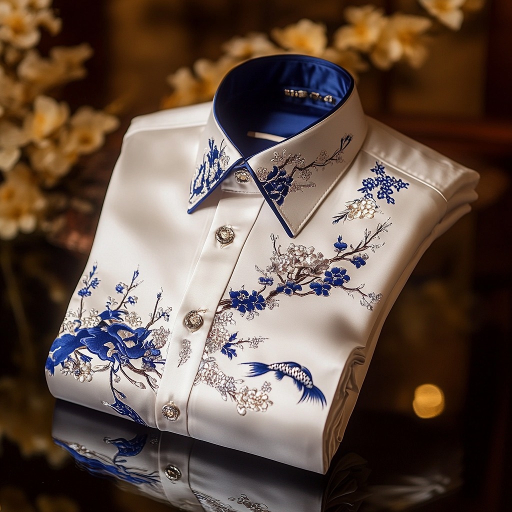 High end comfortable business leisure vacation long sleeve shirt