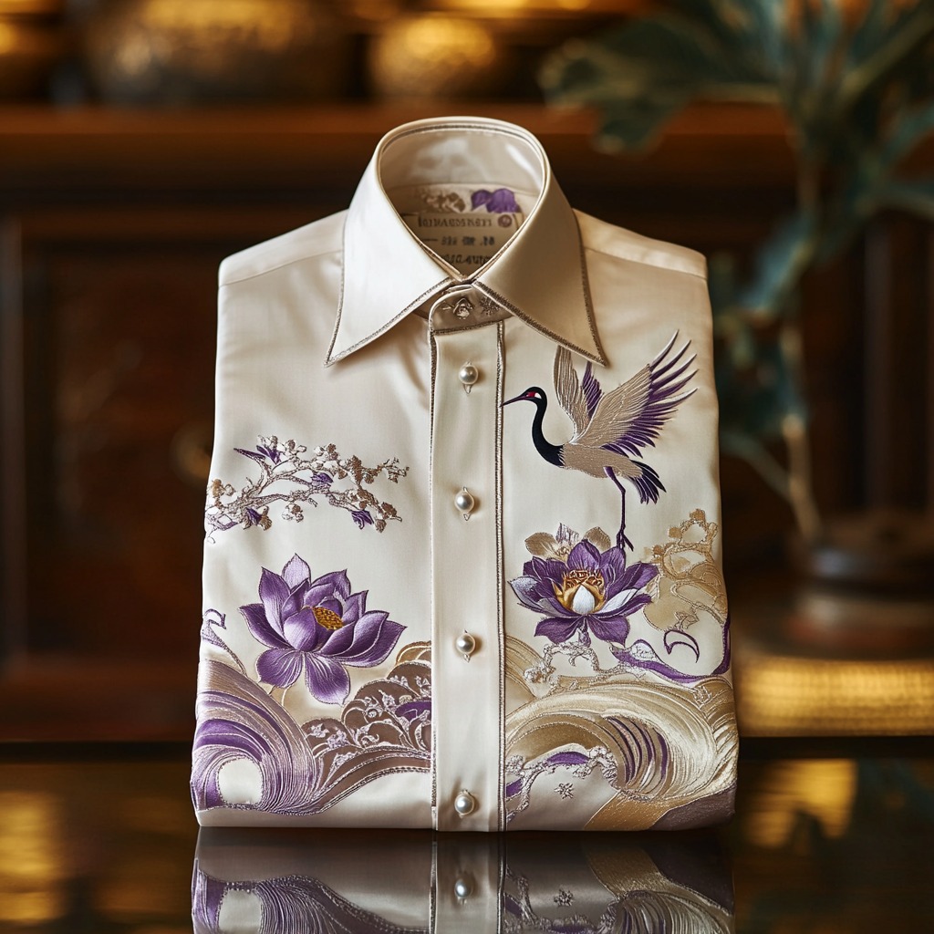 High end comfortable business leisure vacation long sleeve shirt