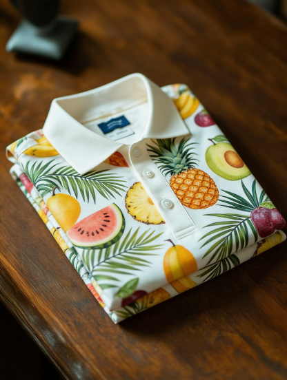 Men's Floral Printed Holiday Casual POLO Shirt