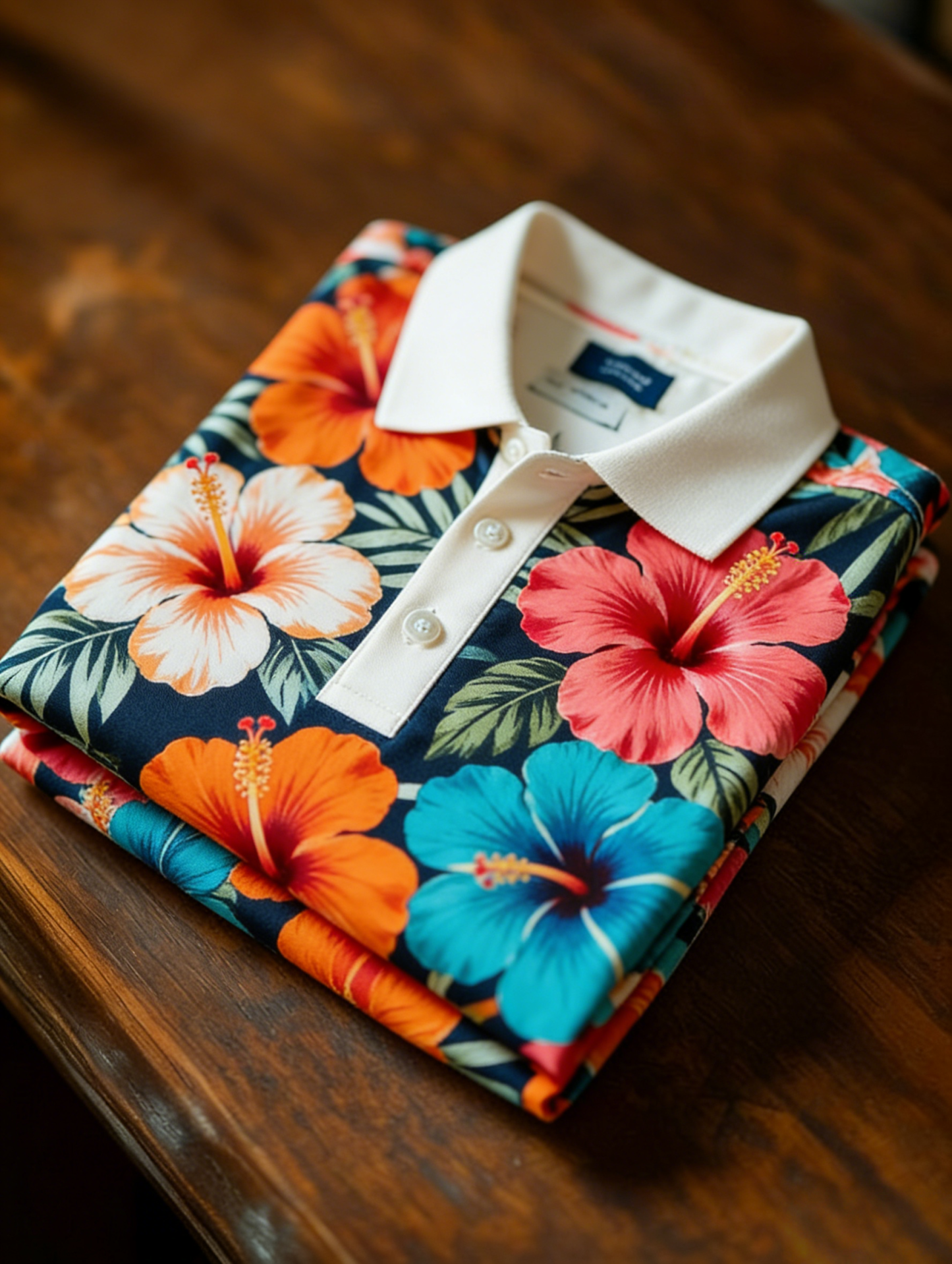 Men's Floral Printed Holiday Casual POLO Shirt
