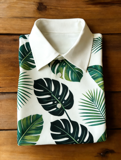 Men's Floral Printed Holiday Casual POLO Shirt