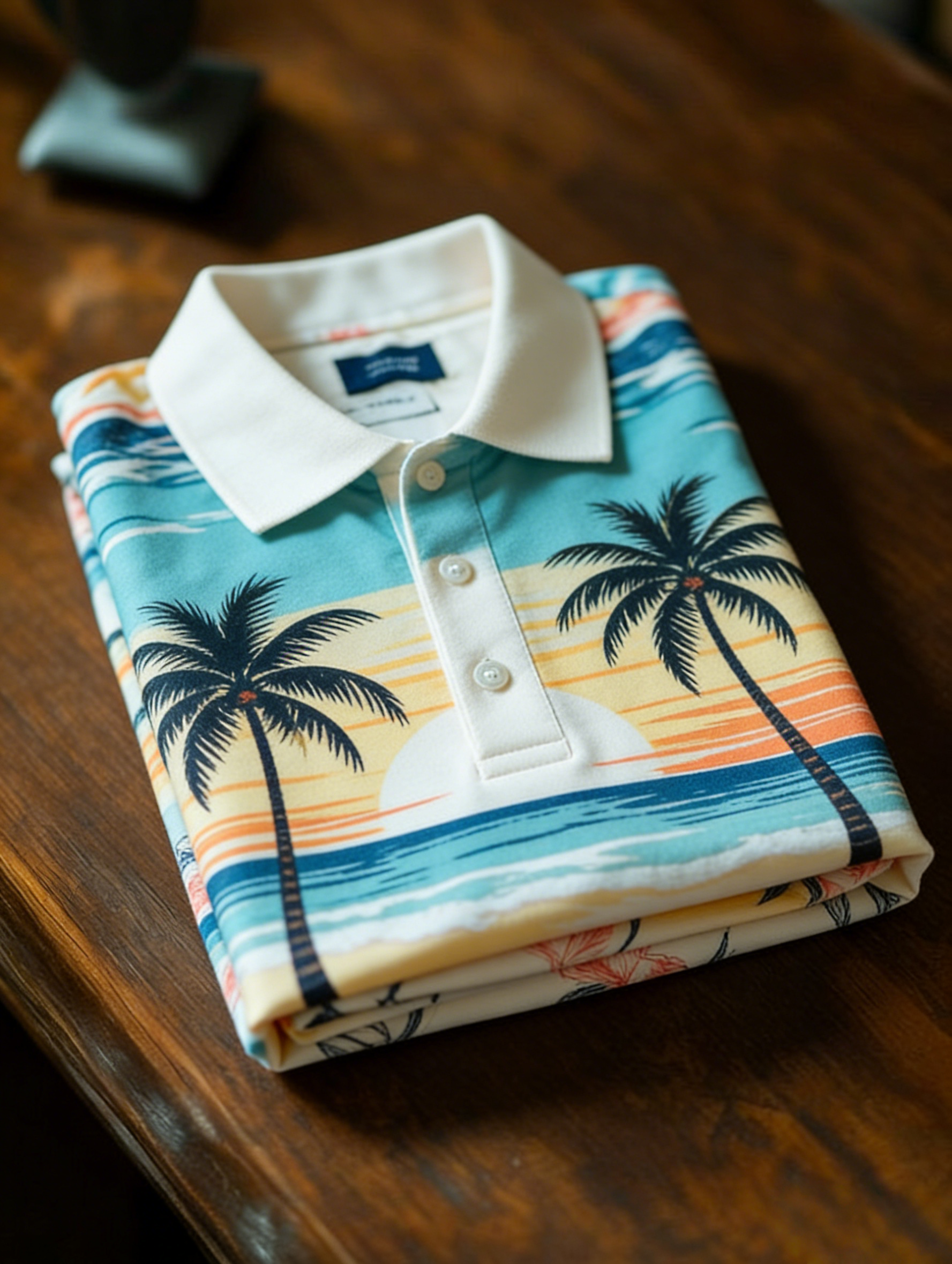 Men's Floral Printed Holiday Casual POLO Shirt