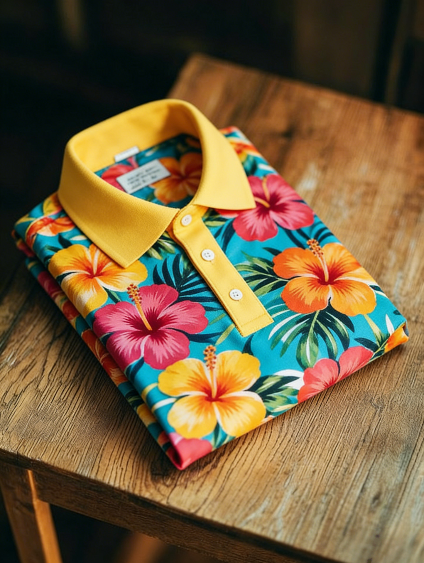 Men's Floral Printed Holiday Casual POLO Shirt