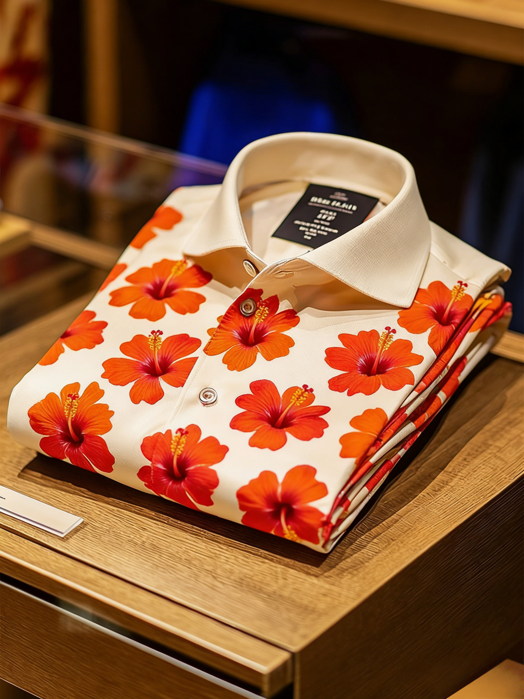 Men's Floral Printed Holiday Casual Short Sleeve Polo Shirt