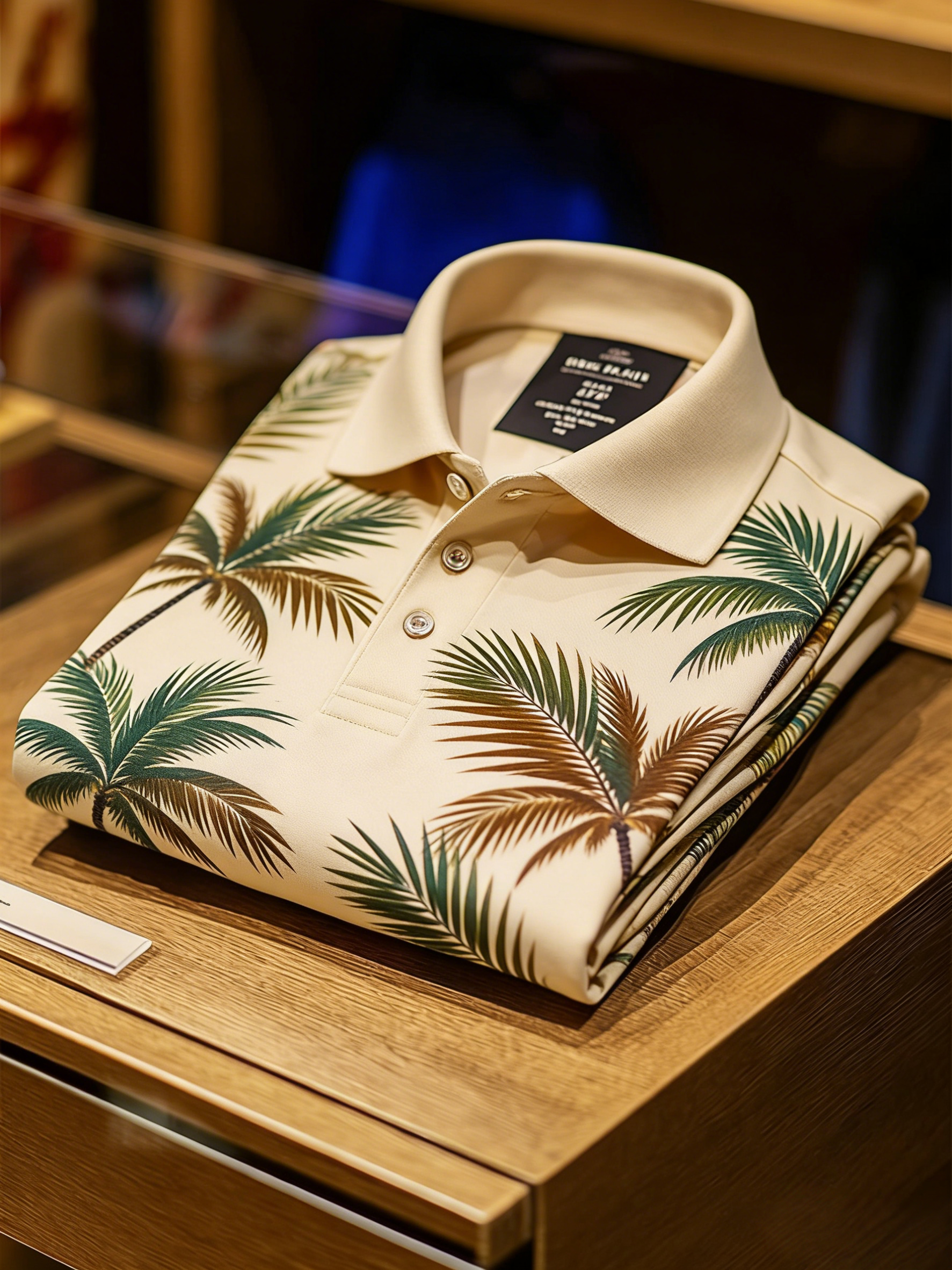 Men's Floral Printed Holiday Casual Short Sleeve Polo Shirt