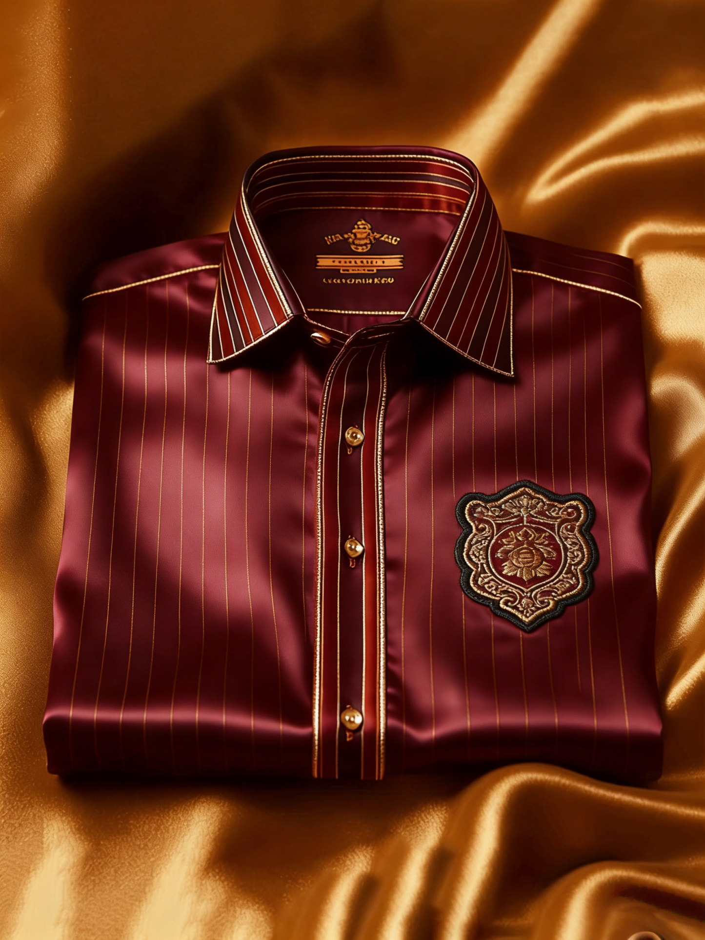 Luxurious and high-end Men's stand collar shirt floral patterns