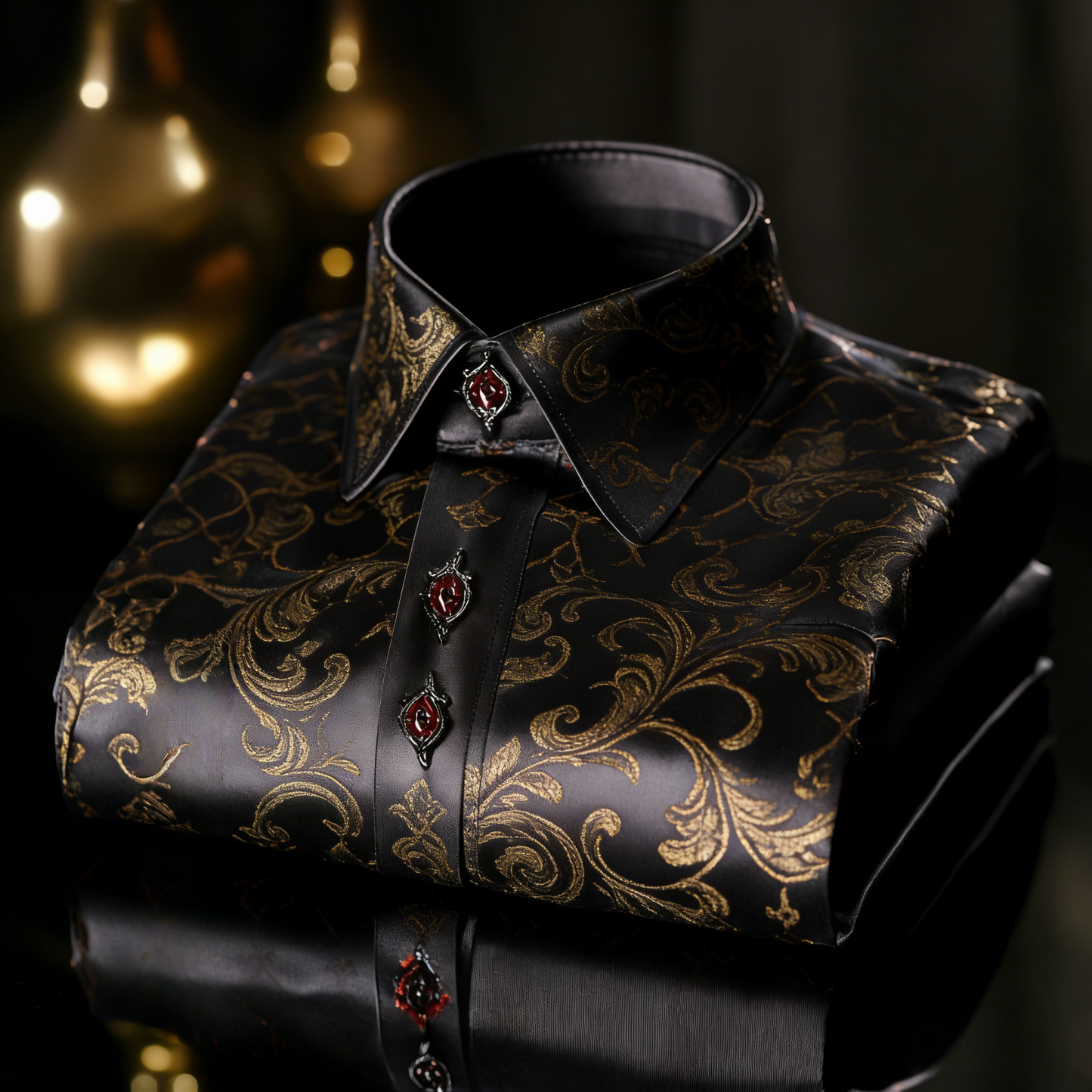 Luxurious and high-end Men's stand collar shirt floral patterns
