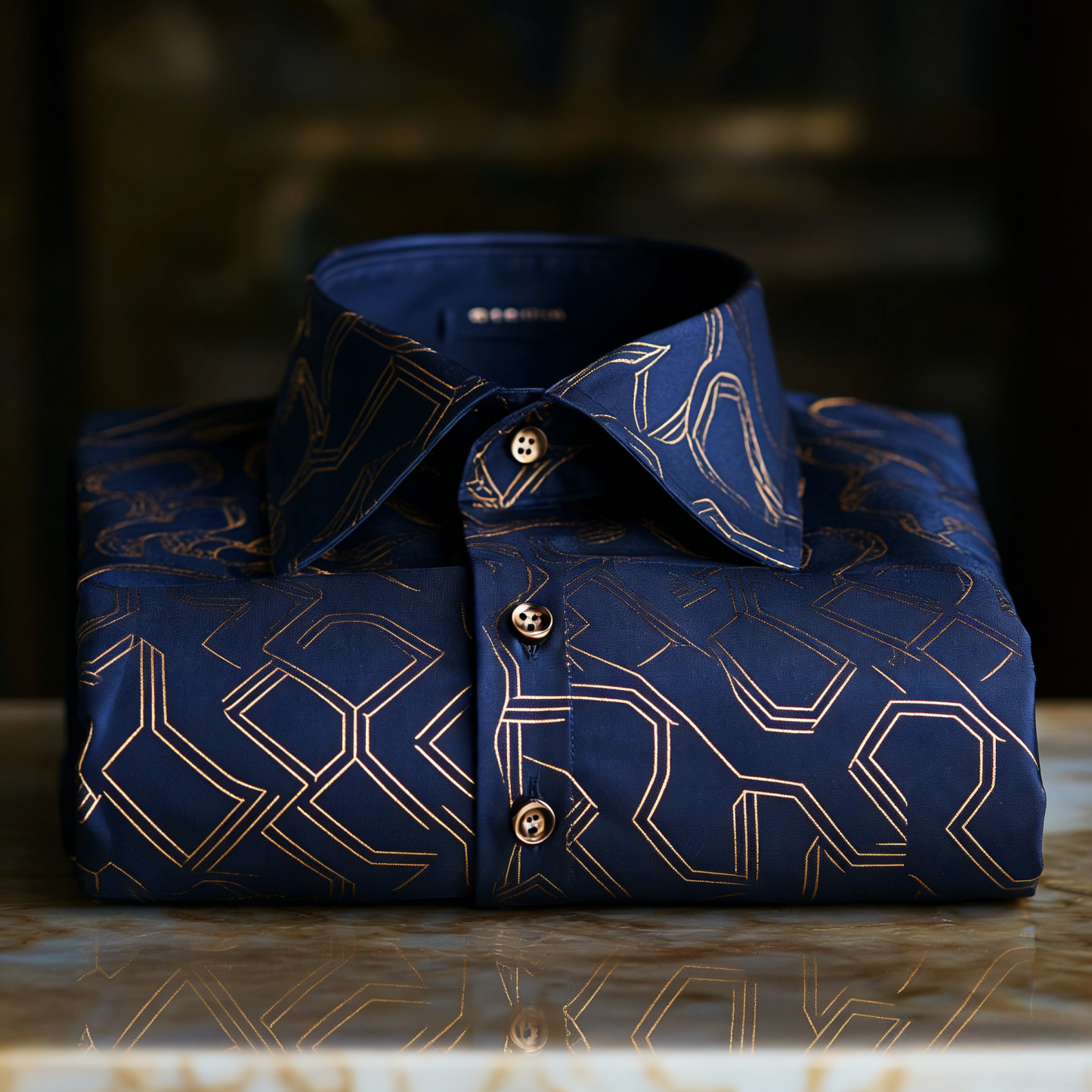Luxurious and high-end Men's stand collar shirt floral patterns