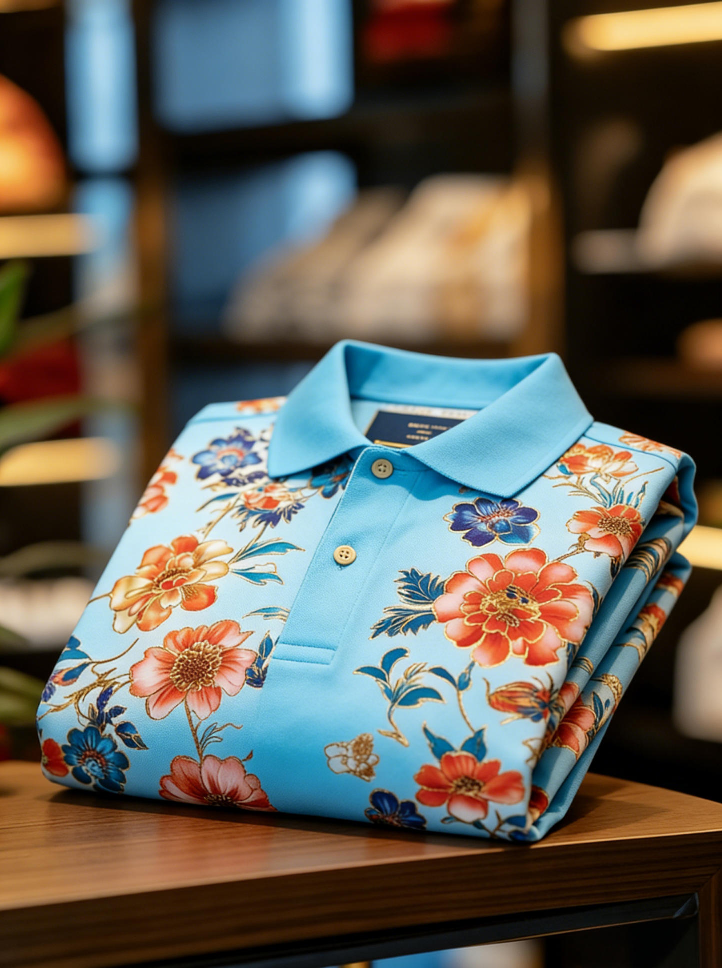 Men's Floral Printed Holiday Casual POLO Shirt