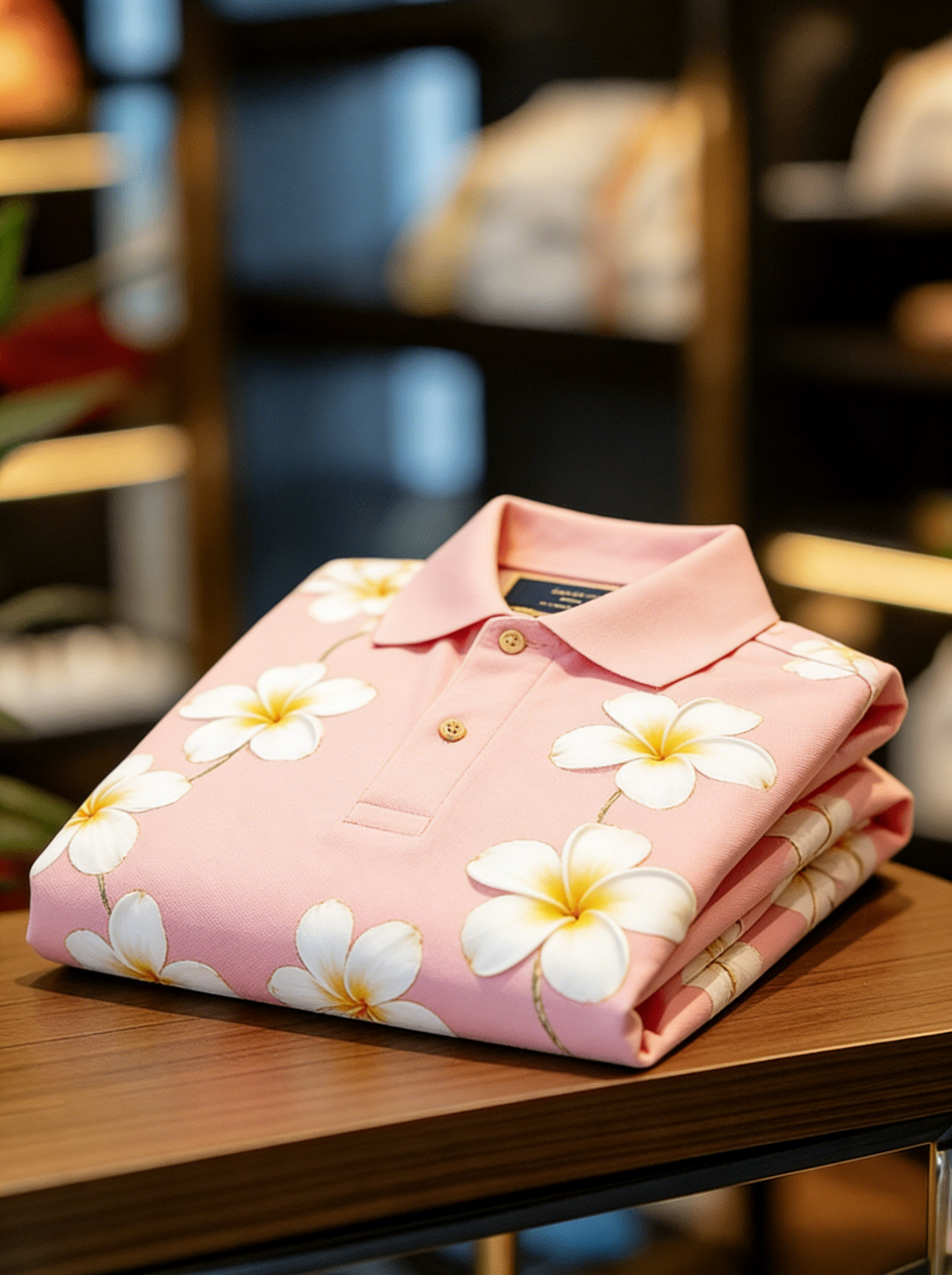 Men's Floral Printed Holiday Casual Short Sleeve Polo Shirt