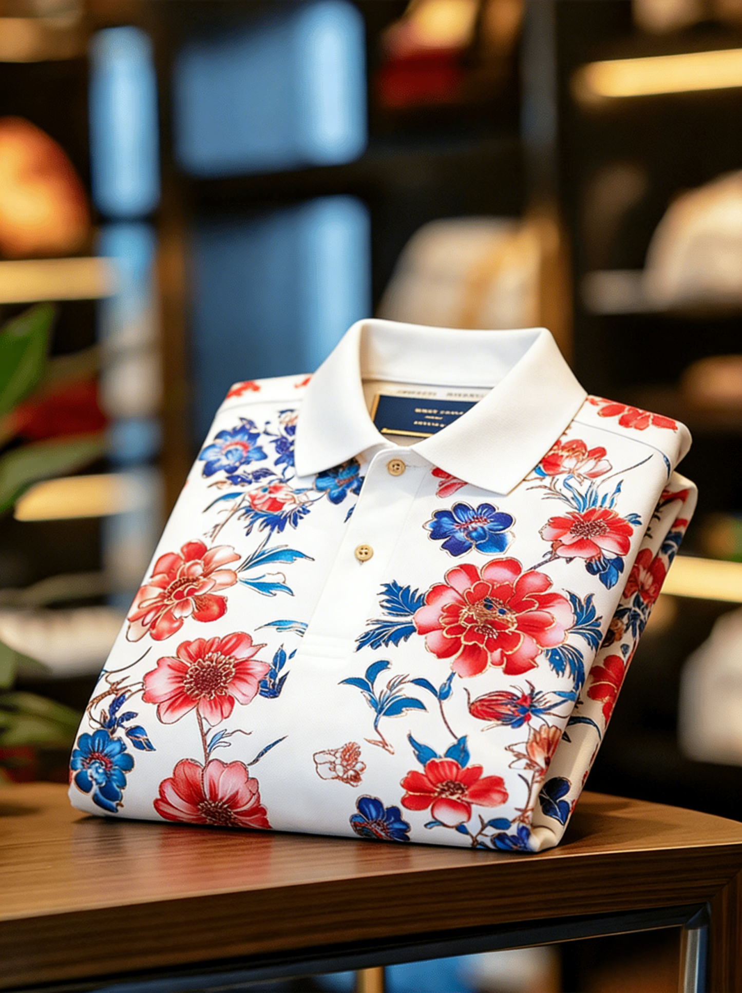 Men's Floral Printed Holiday Casual POLO Shirt